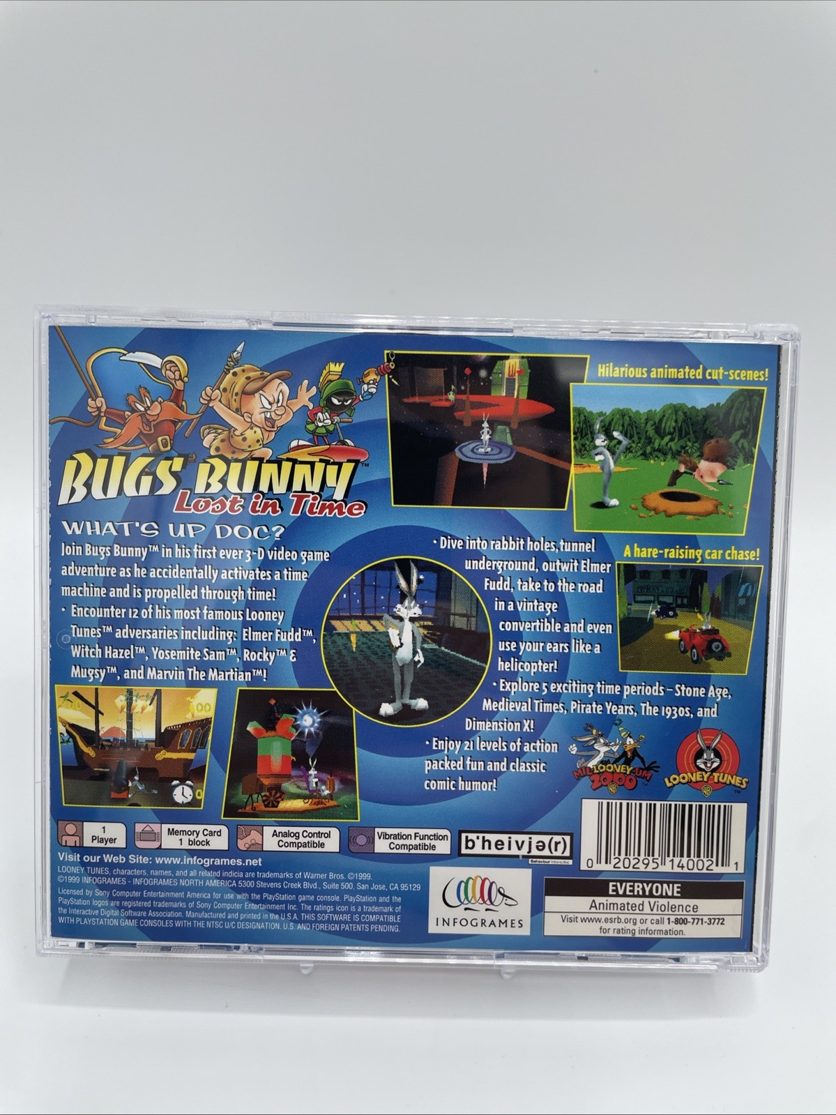 Bugs Bunny: Lost in Time PS1 PlayStation 1 Complete CIB + Registration Card