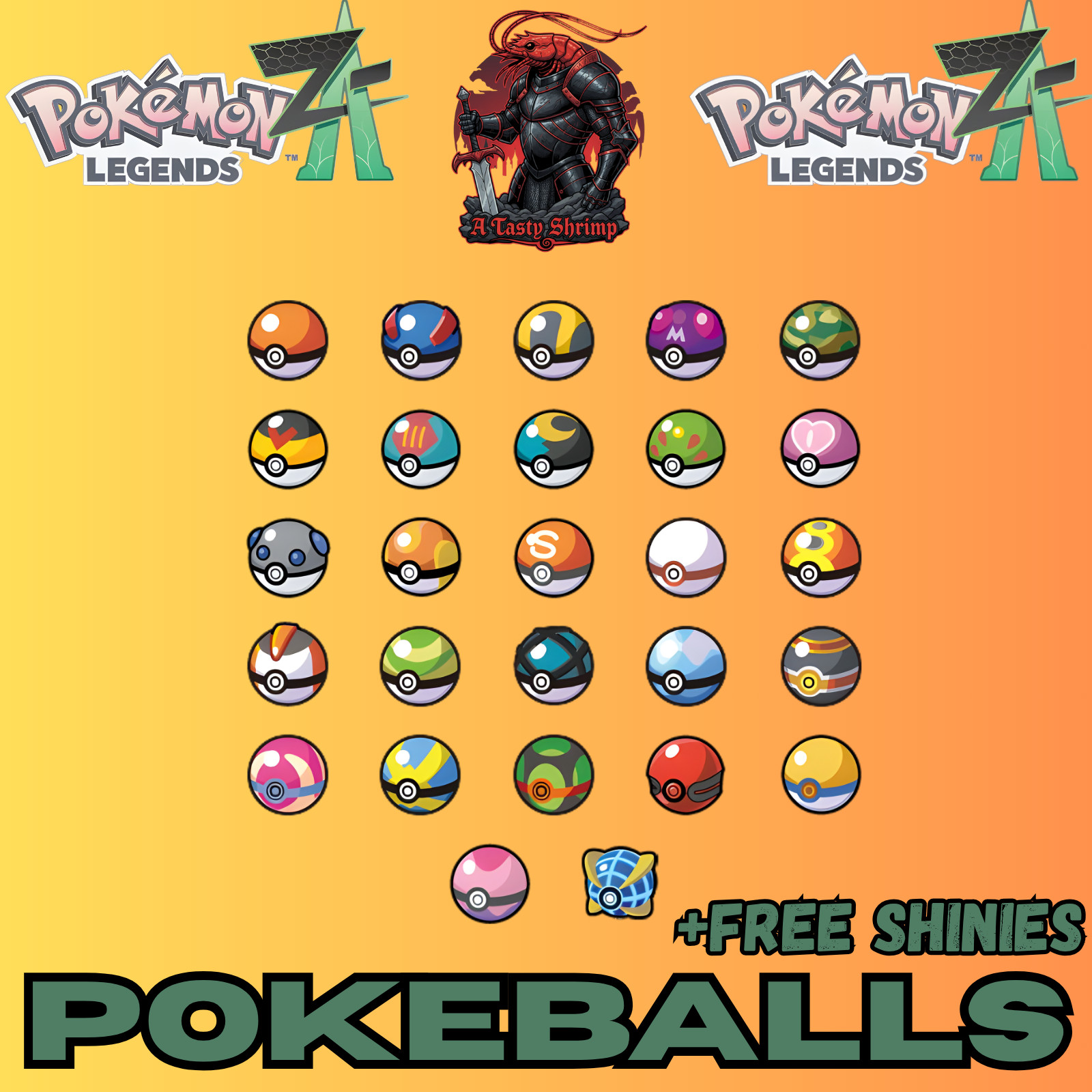 Pokemon Legends ZA Pokeballs Bundle Packs Free Shinies Legends Z-A Items