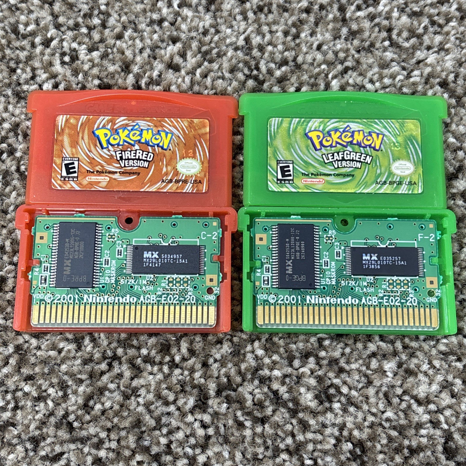 Pokemon Fire Red And Leafgreen Game Lot Nintendo Game Boy Advance GBA Authentic
