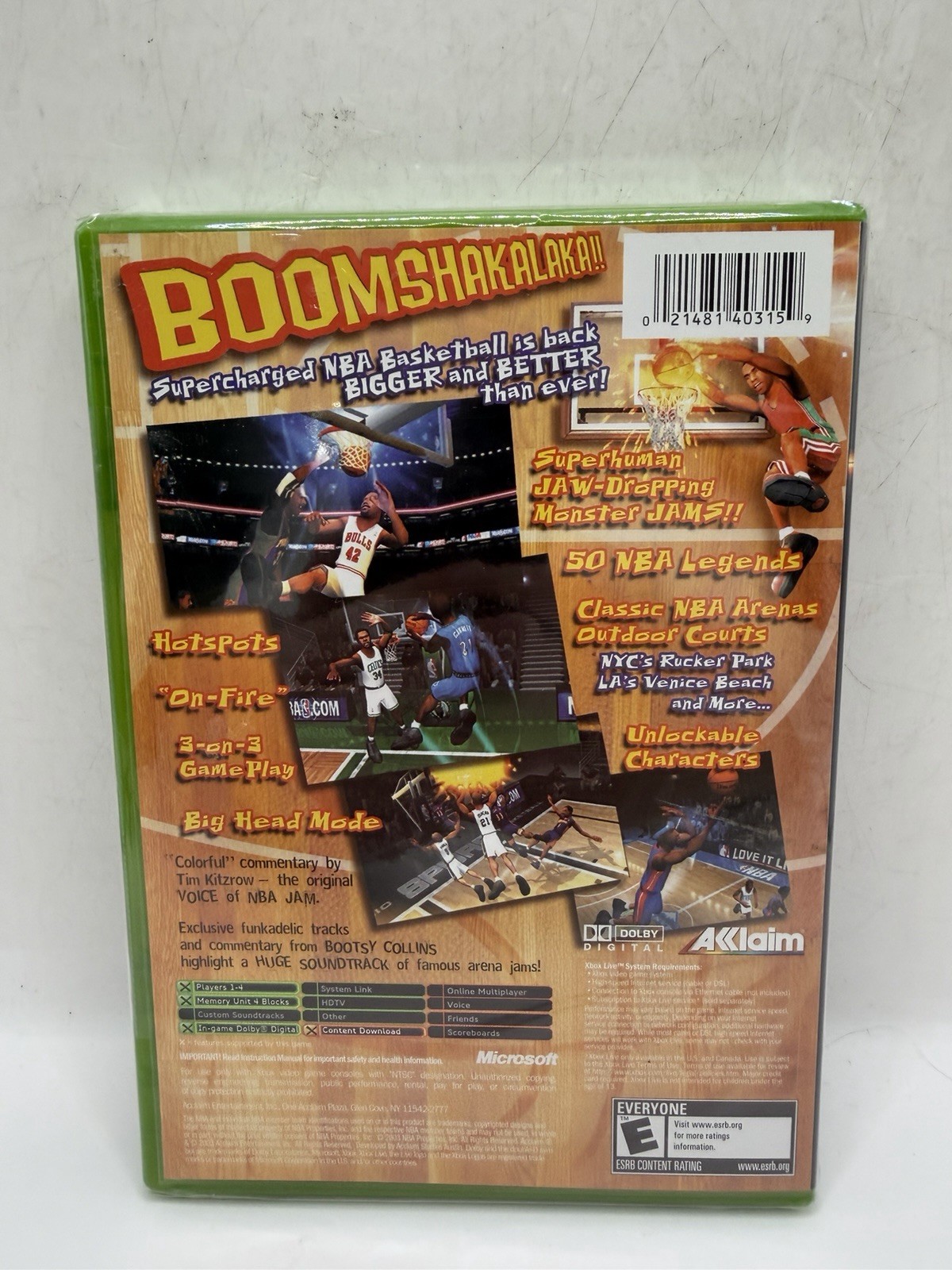 NBA Jam (Microsoft Xbox, 2003) Factory Sealed Brand New Y-Fold Rare Video Game