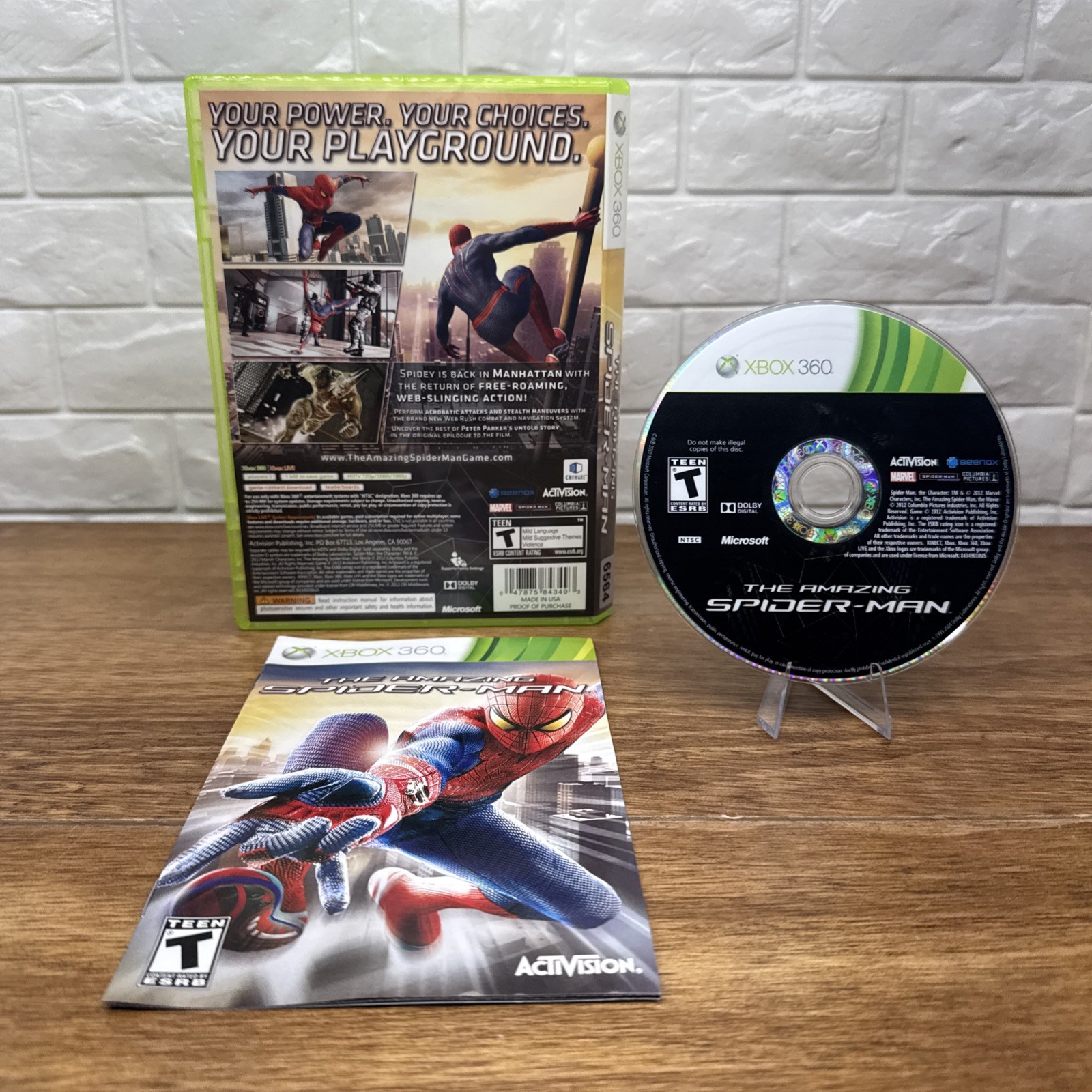 The Amazing Spider-Man (Microsoft Xbox 360, 2012) CIB Refurbished 1 Yr Warranty