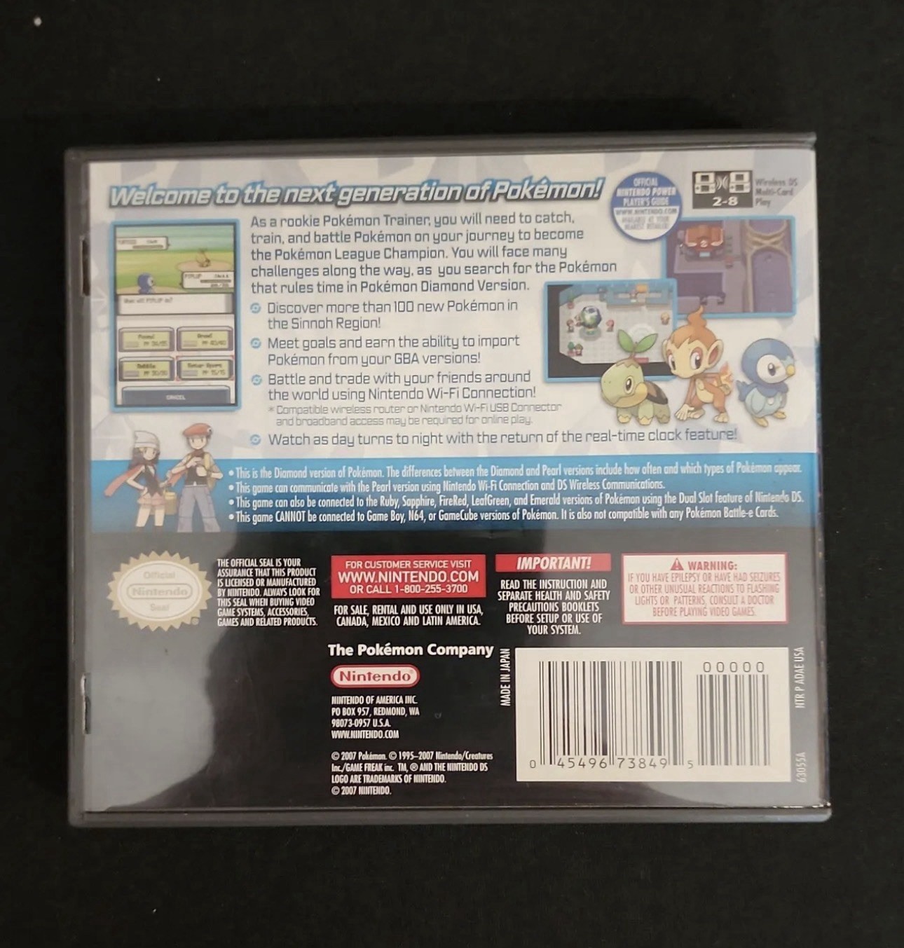 Pokémon: Diamond Version (DS, 2007) Authentic Tested CIB