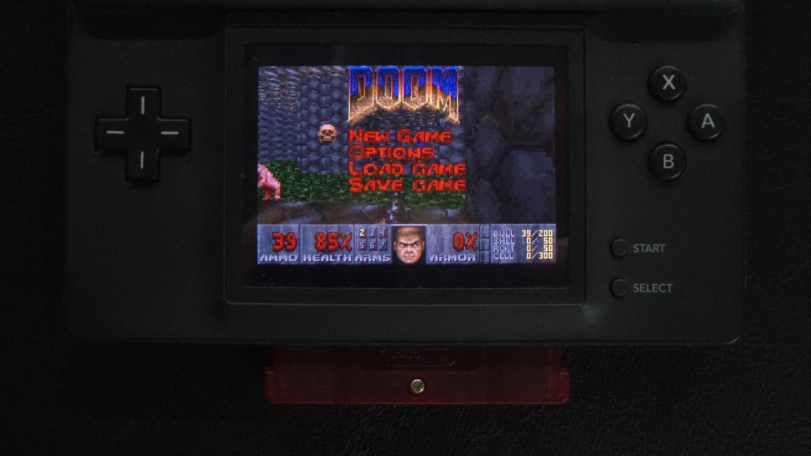 Doom Custom PC Conversion on Nintendo GBA Gameboy Advance Video Game