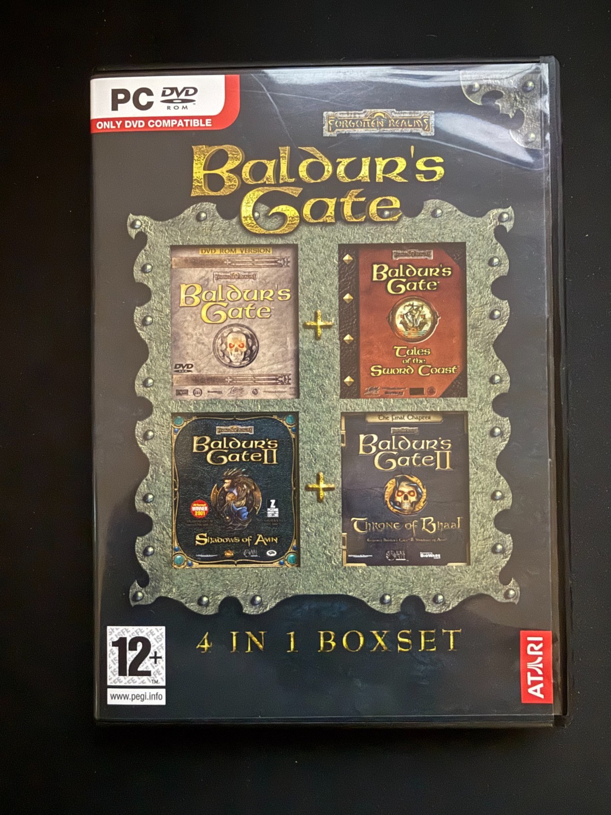 D&D Baldur’s Gate 4-in-1 PC DVD Box Set BG1 BG2 Expansions Atari
