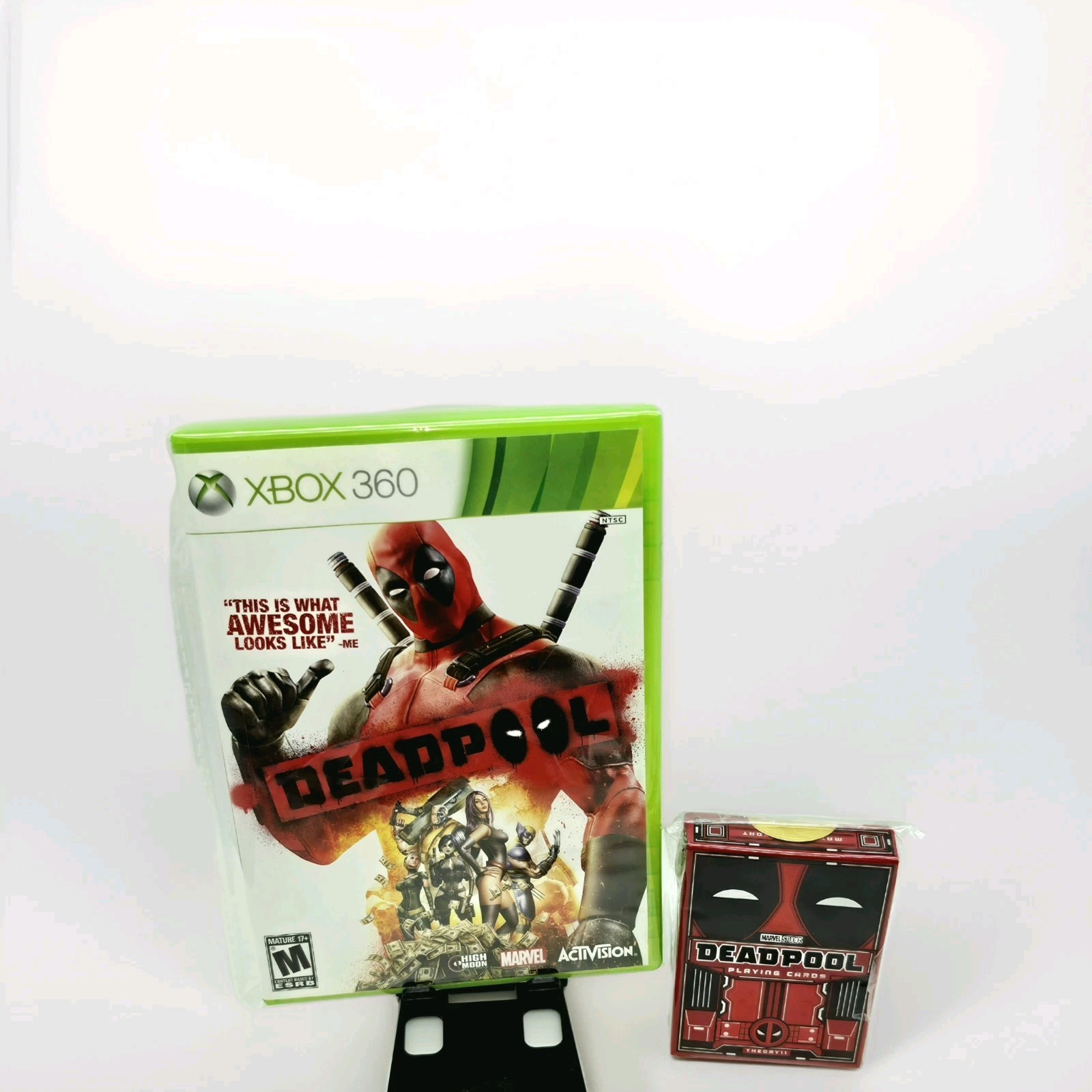 Deadpool Xbox 360 Bundle Scratch Free Near Mint CIB Game DP Playing Cards