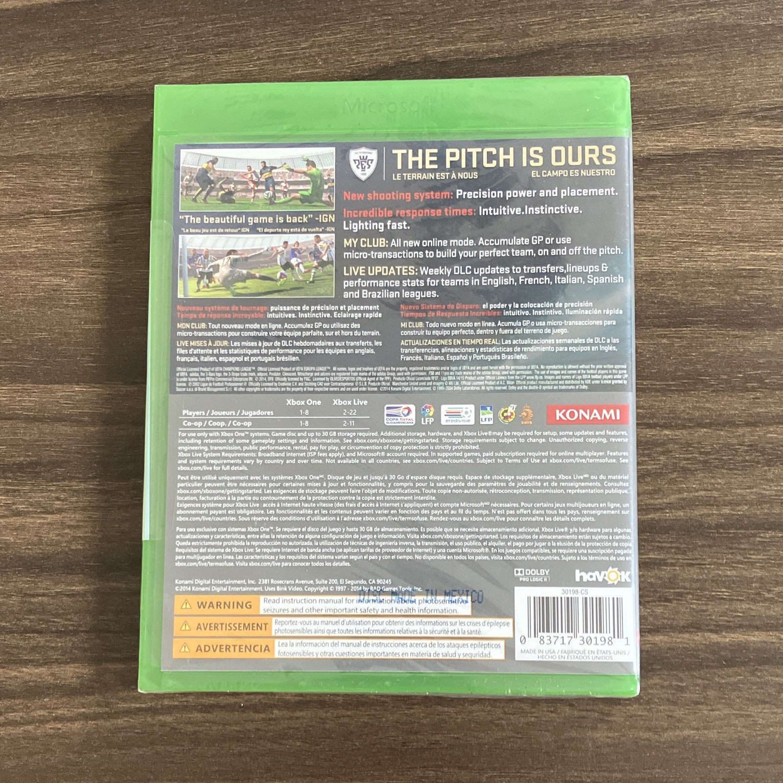 PES 2015 Pro Evolution Soccer Xbox One, Factory Sealed Brand New CIB