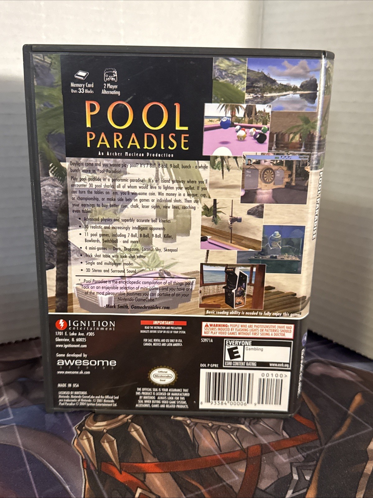 Nintendo GameCube Pool Paradise 2004 Edition, Complete