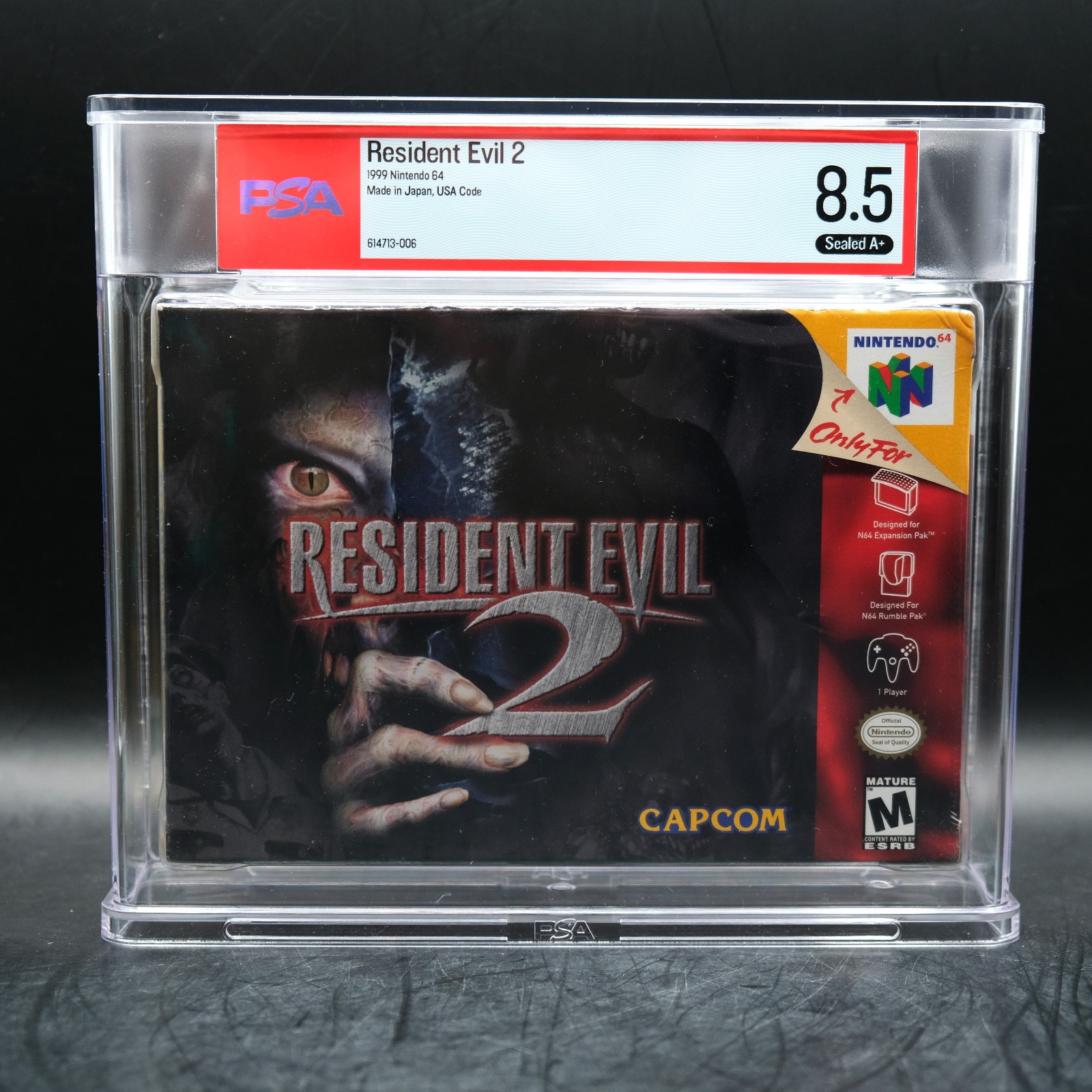 FIRST PRINT PSA 8.5 A+ Resident Evil 2 Nintendo 64 N64 New Sealed VGA CGC WATA