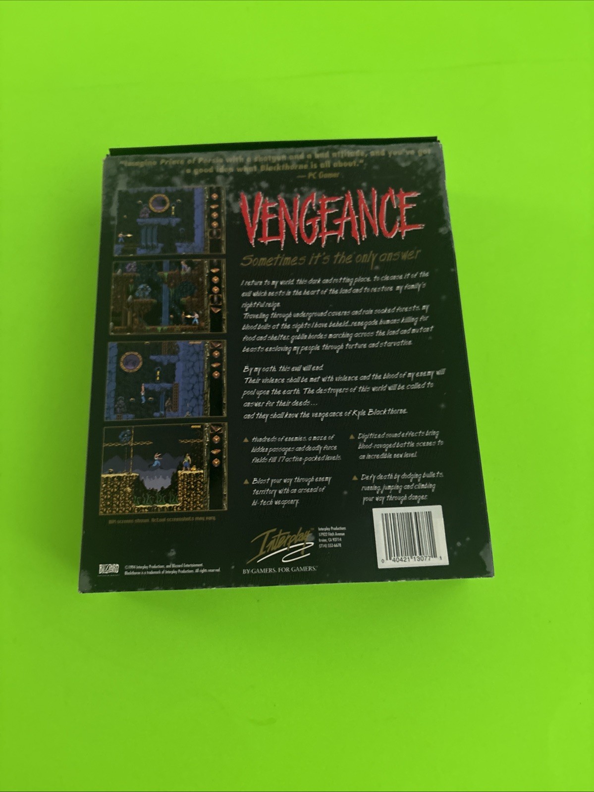 Blackthorne PC Computer Big Box Complete In Box CIB w/ Manual IBM Tandy DOS CD