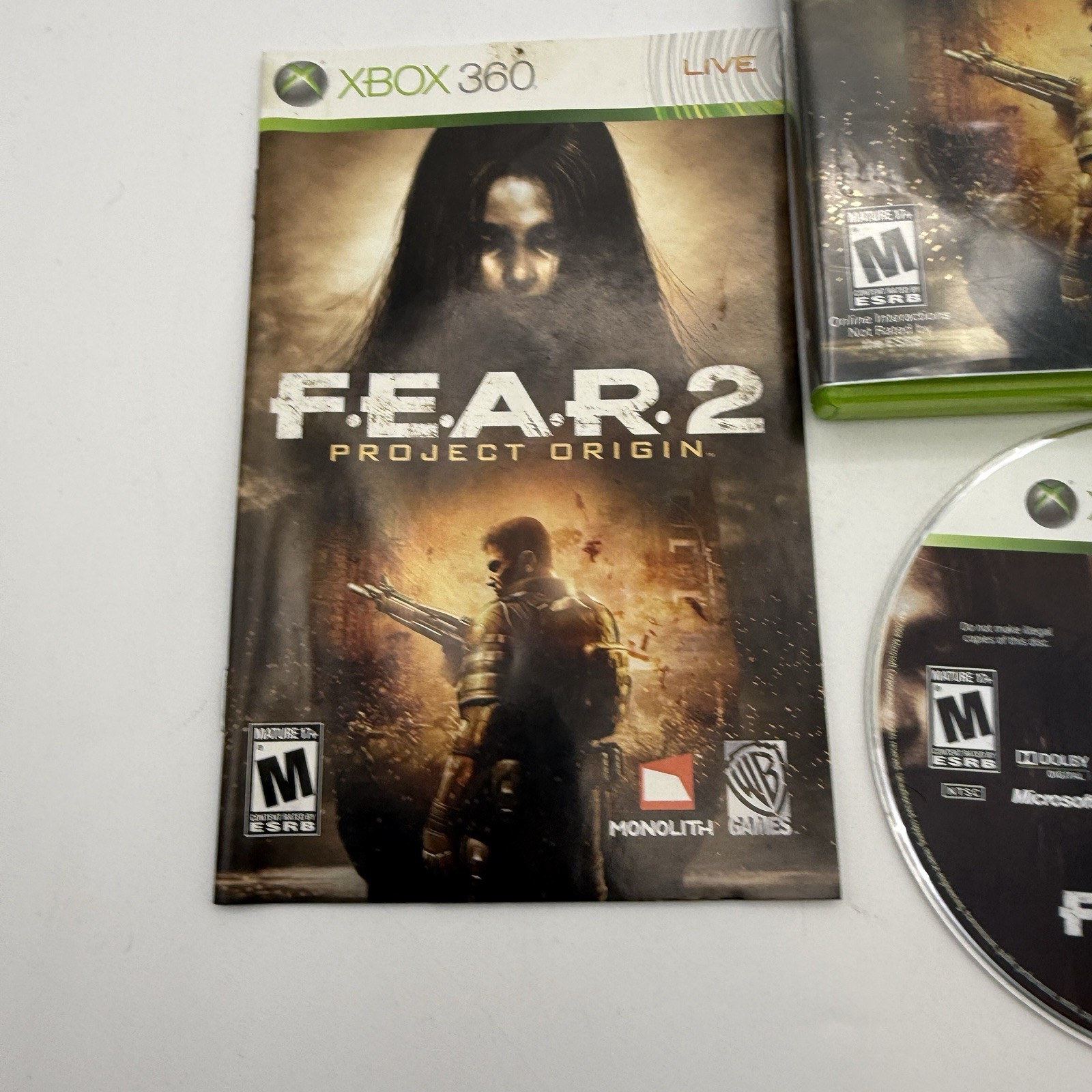 F.E.A.R. 2 Project Origin Xbox 360 Complete CIB