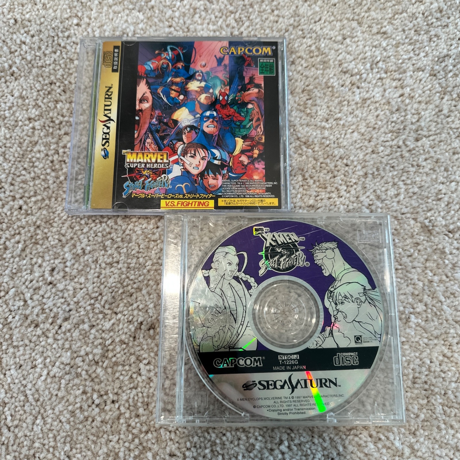 Marvel Super Heroes vs. Street Fighter & X-Men Vs. Street Fighter – SEGA SATURN