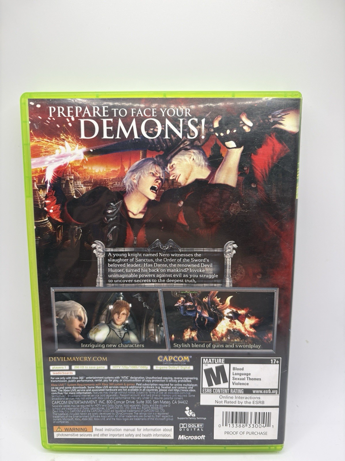 Devil May Cry 4 Dmc (Microsoft Xbox 360) TESTED & Working