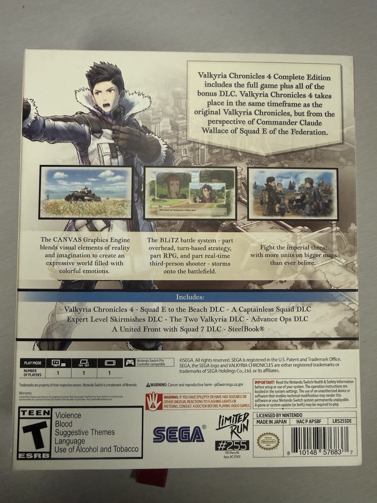 SEGA Valkyria Chronicles 4 Complete diary Edition Nintendo Switch (Limited Run)