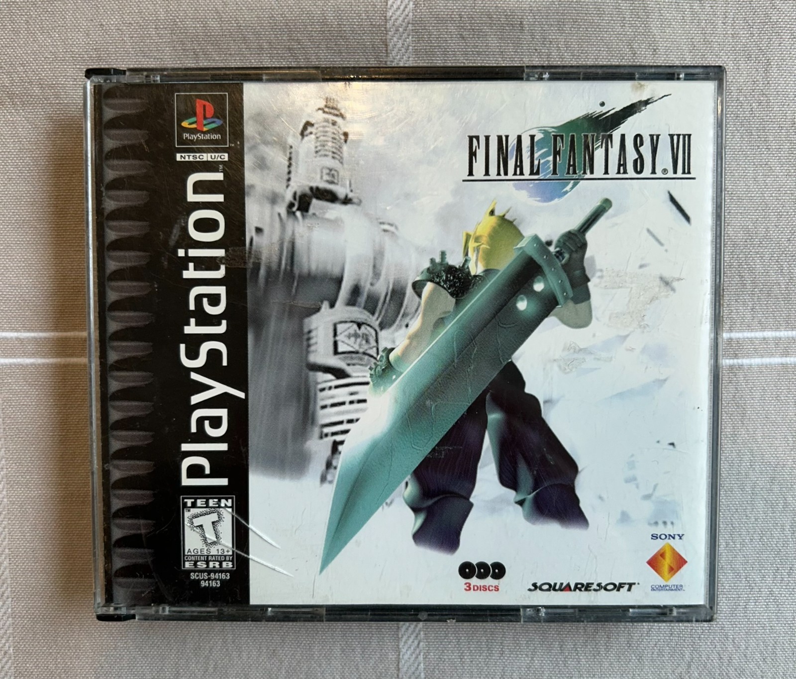 Final Fantasy VII (Sony PlayStation 1 PS1, 1997) Black Label, No Manual – Tested