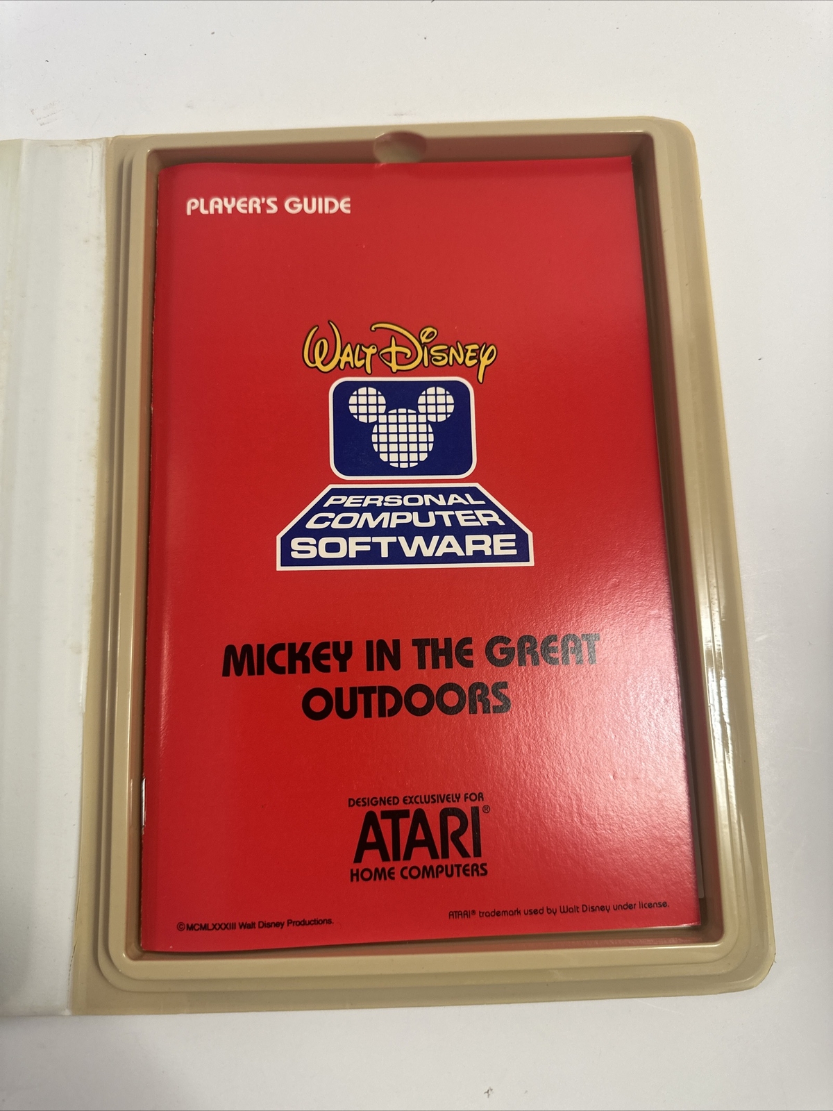Atari Home Computer Game Mickey In The Great Outdoors Ages 7-10 Floppy Disk