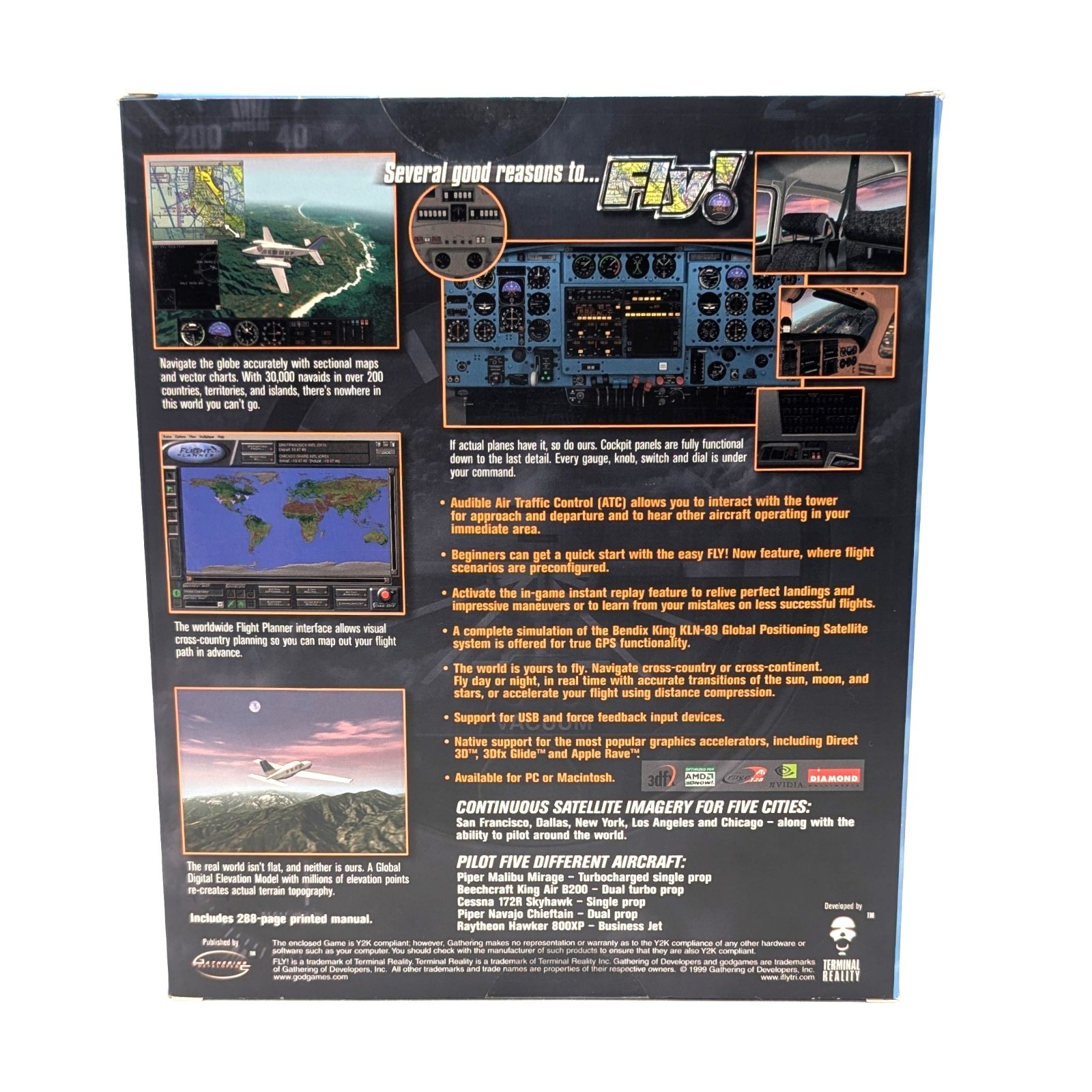 NEW SEALED Fly! Flight Simulator by Terminal Reality (PC,1999) for Win 95/98
