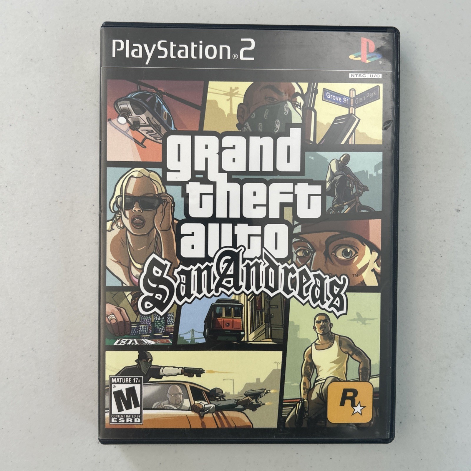 Grand Theft Auto San Andreas PS2 Sony PlayStation 2 w/ Manual Tested Black Label