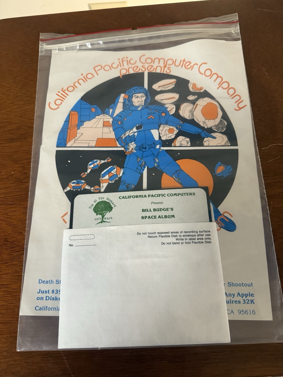 Bill Budges Space Album by California Pacific Apple II+,IIe,IIc,IIgs 1980 Baggie