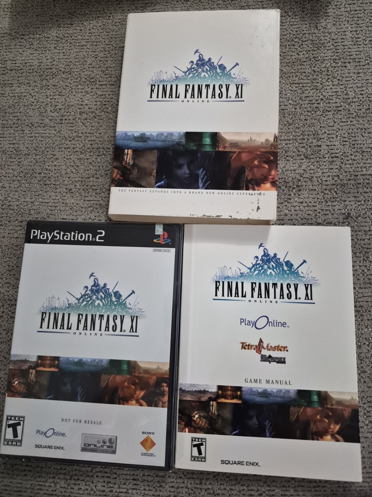NEW! SEALED Playstation 2 Final Fantasy XI Online PS2 FF11 Bundle w/ Game Manual