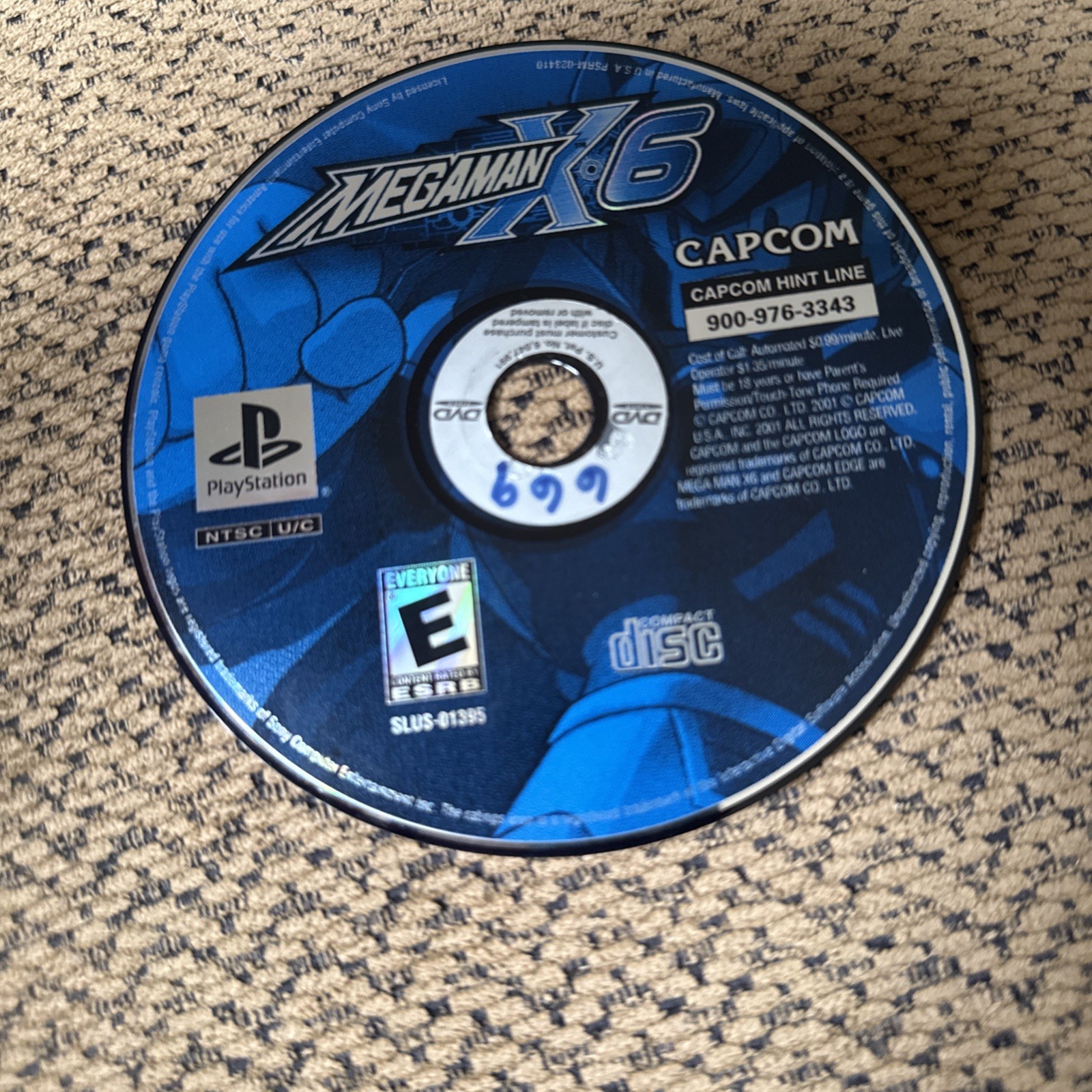 Mega Man X6 (2001) Sony PlayStation 1 PS1 untested has scratches