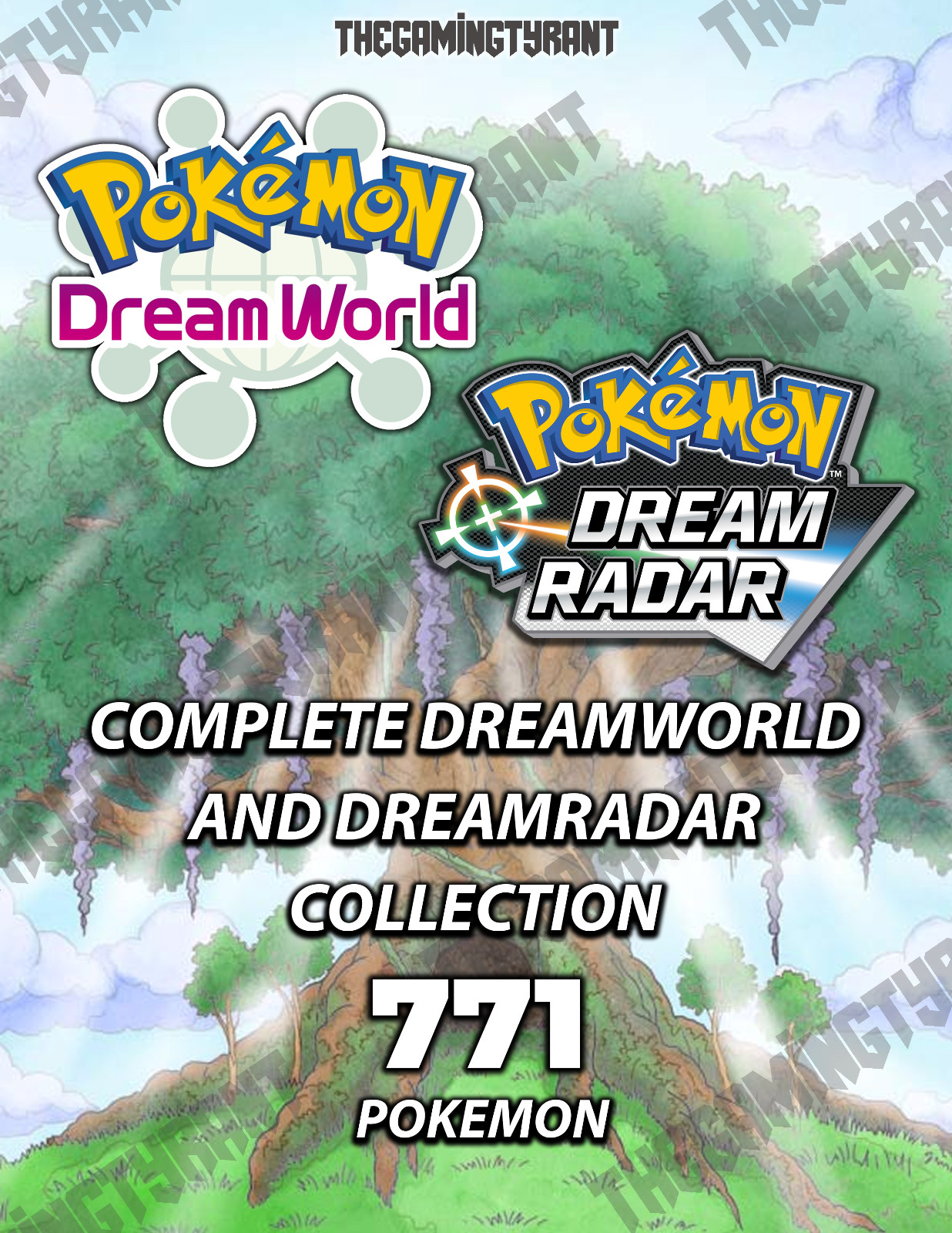 Pokemon DreamWorld & DreamRadar Complete Dex 771 Pokemon