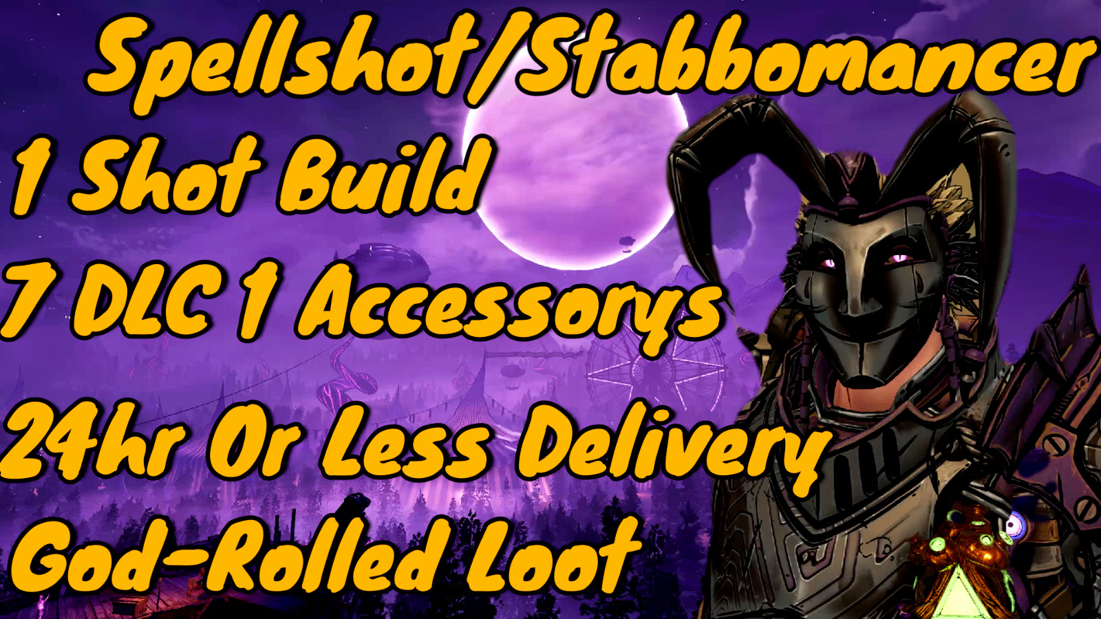 Tiny Tina’s Wonderlands Spellshot/Stabbomancer 1 Shot Build God-Rolled Gear