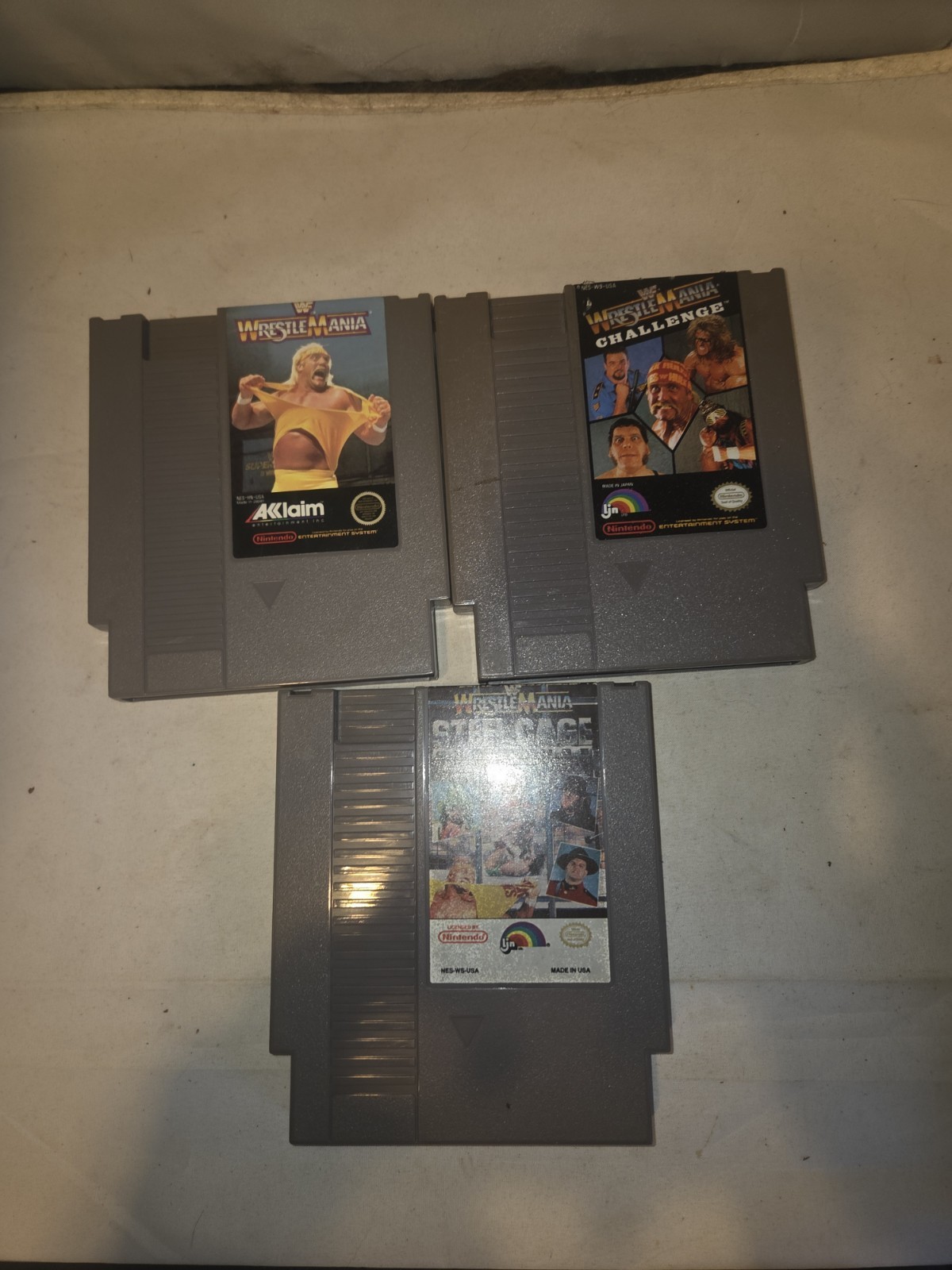 WWF Wrestlemania – NES Nintendo Lot 3 Challenge, Steel Cage, Wrestlemania