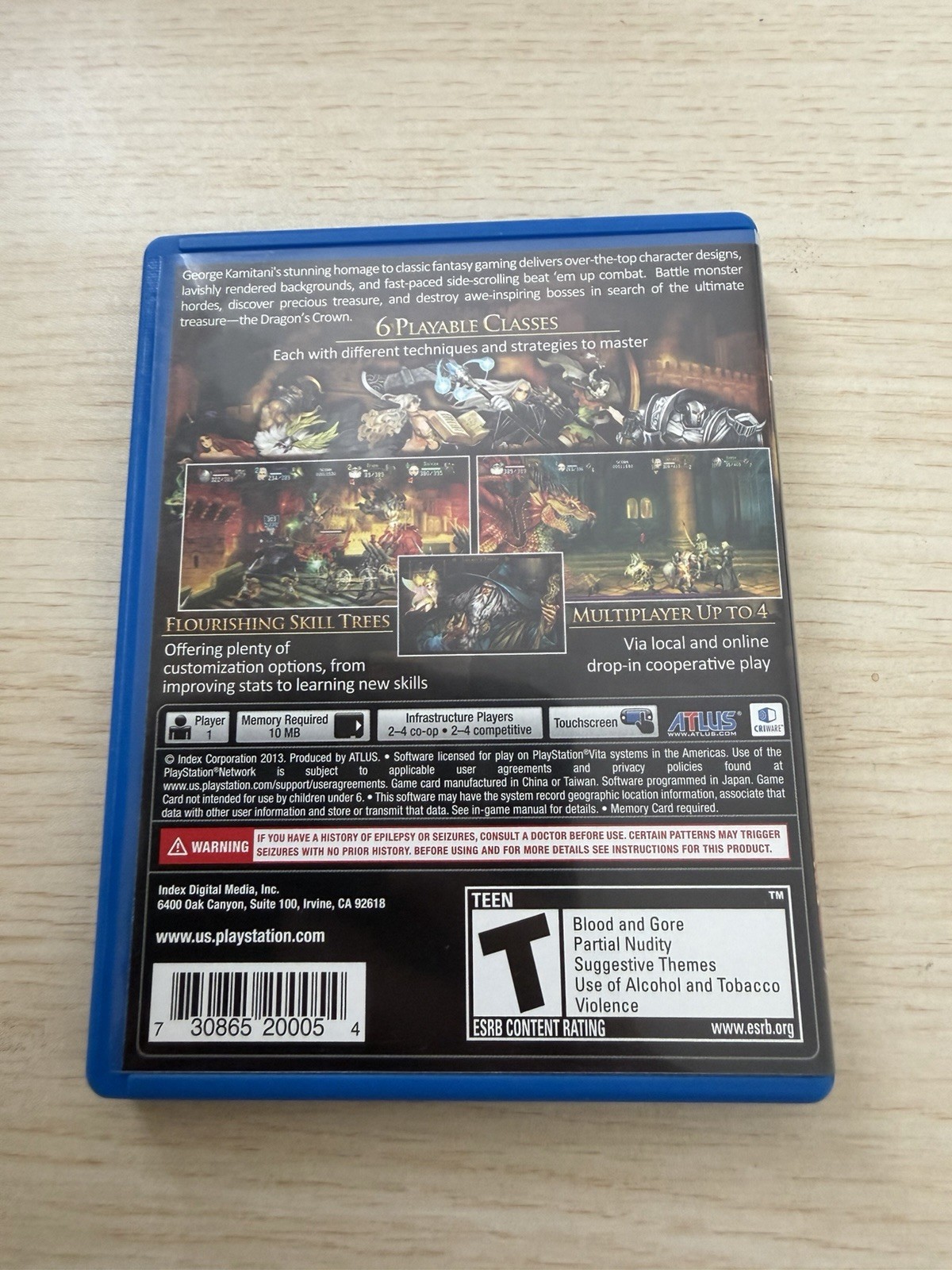 Dragon’s Crown (Sony PlayStation Vita, 2013) ATLUS PSVita