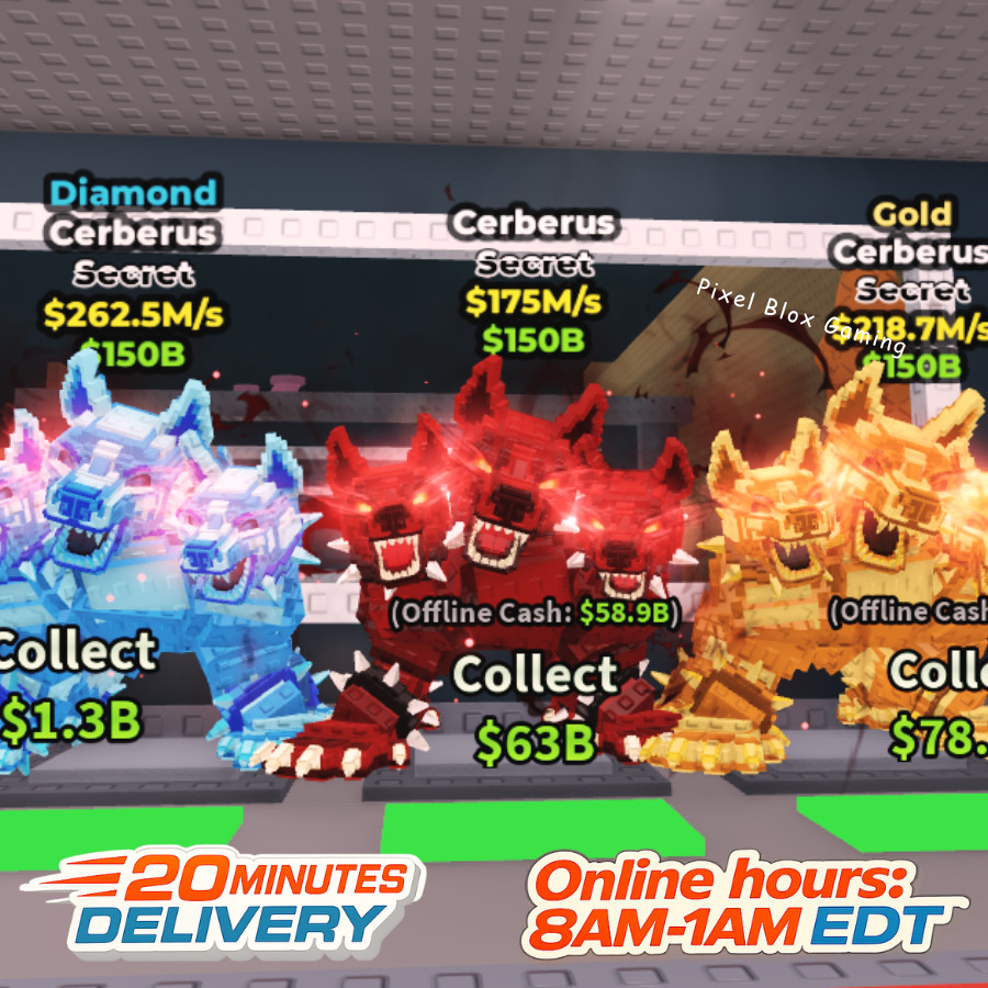STEAL A BRAINROT 🧠1 Random Cerberus 175M/s+🧠Cheap+Fast Delivery🚀