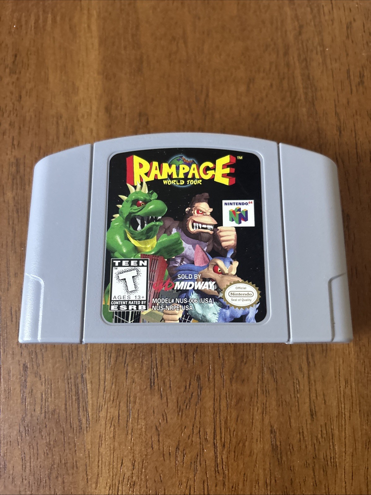 Rampage: World Tour – N64 (Nintendo 64, 1997) Tested Working Cartridge Only