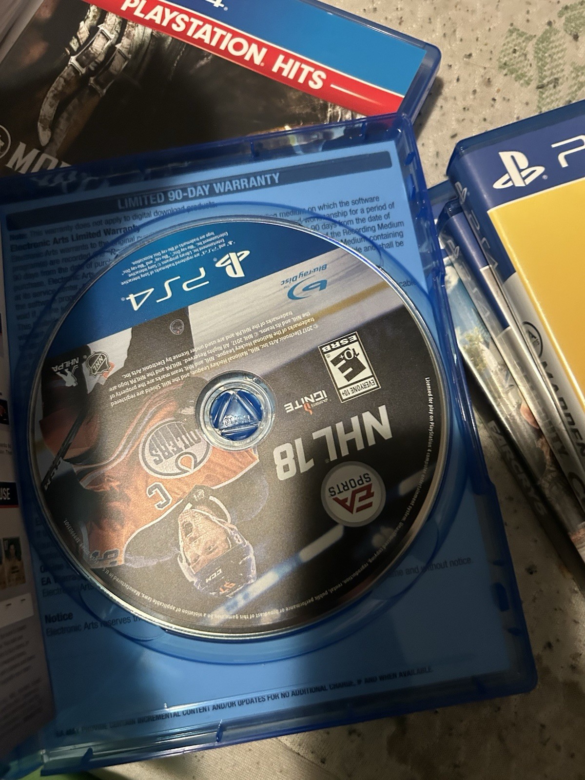 Lot Of 5 Sony PlayStation 4 Games/Discs W/ Cases: FarCry NHL,COD, Etc..