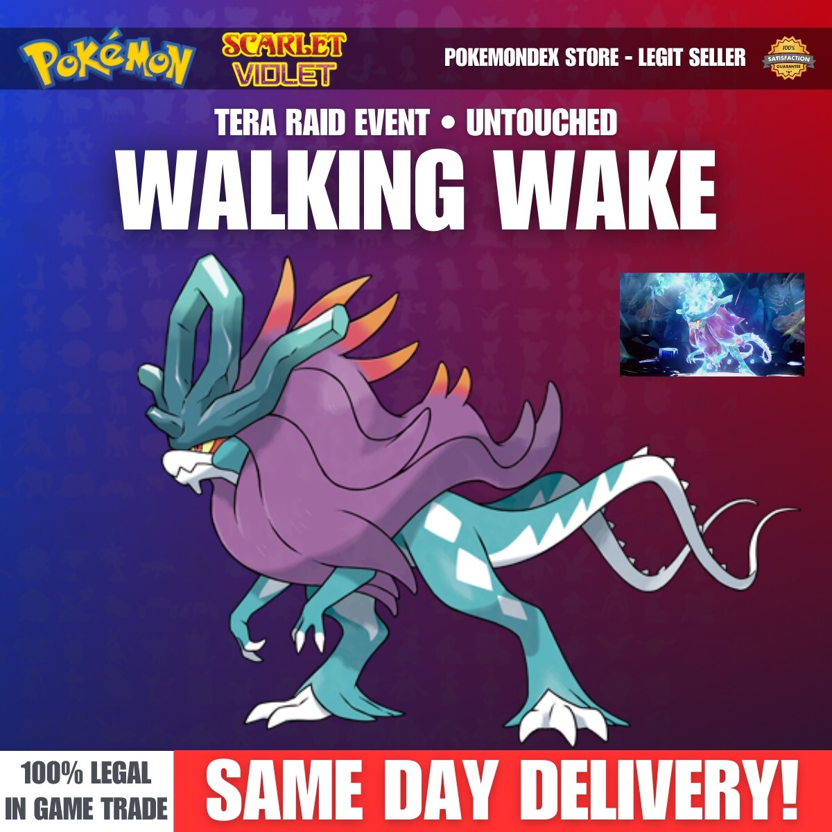 WALKING WAKE TERA RAID EVENT ⭐️ SUICUNE PARADOX ⭐️ – Pokemon Scarlet And Violet