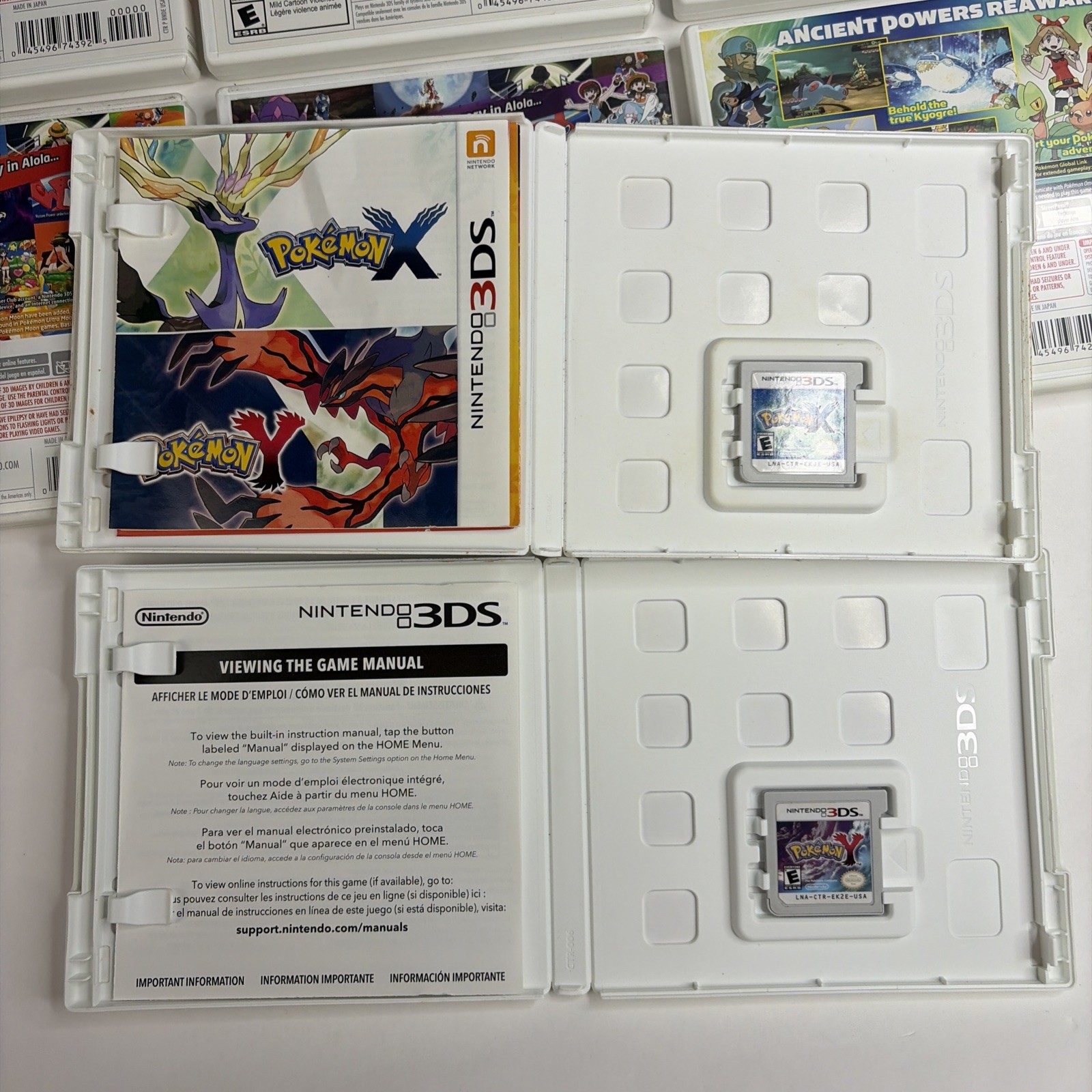 Pokemon Nintendo 3DS GAME LOT Of 8 Complete Box Sun Moon Ultra X Y AUTHENTIC