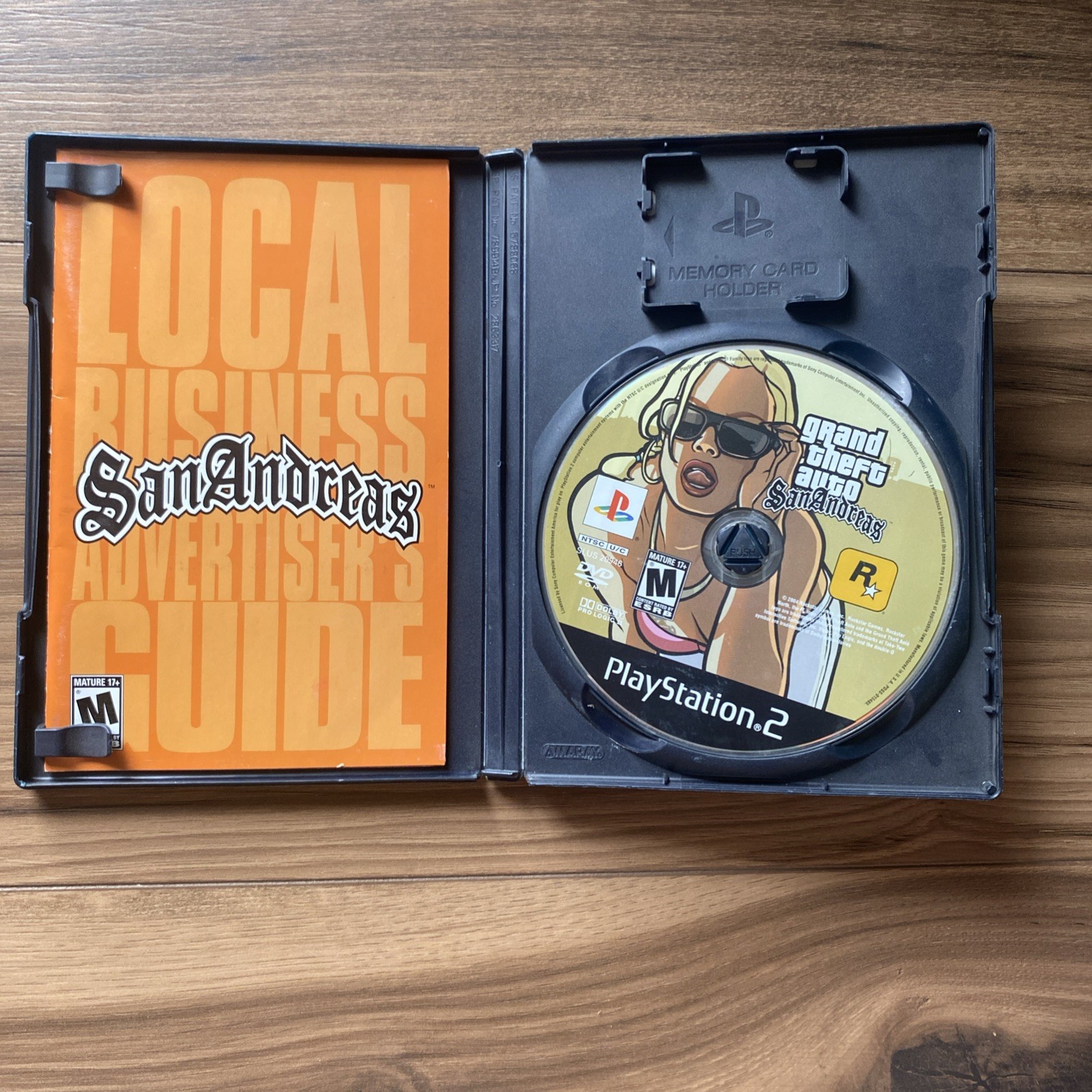 Grand Theft Auto: San Andreas (Sony PlayStation 2, 2004) Tested Working, Manual