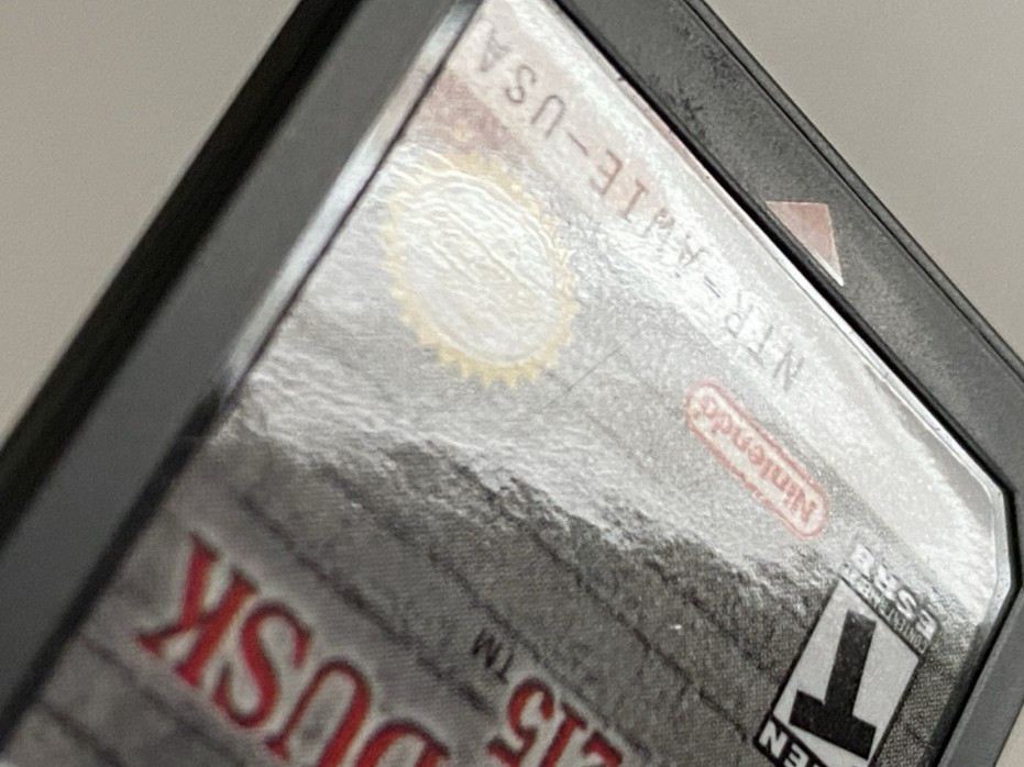 Hotel Dusk Room 215 Nintendo DS Game Cart Murder Mystery Visual Novel Authentic