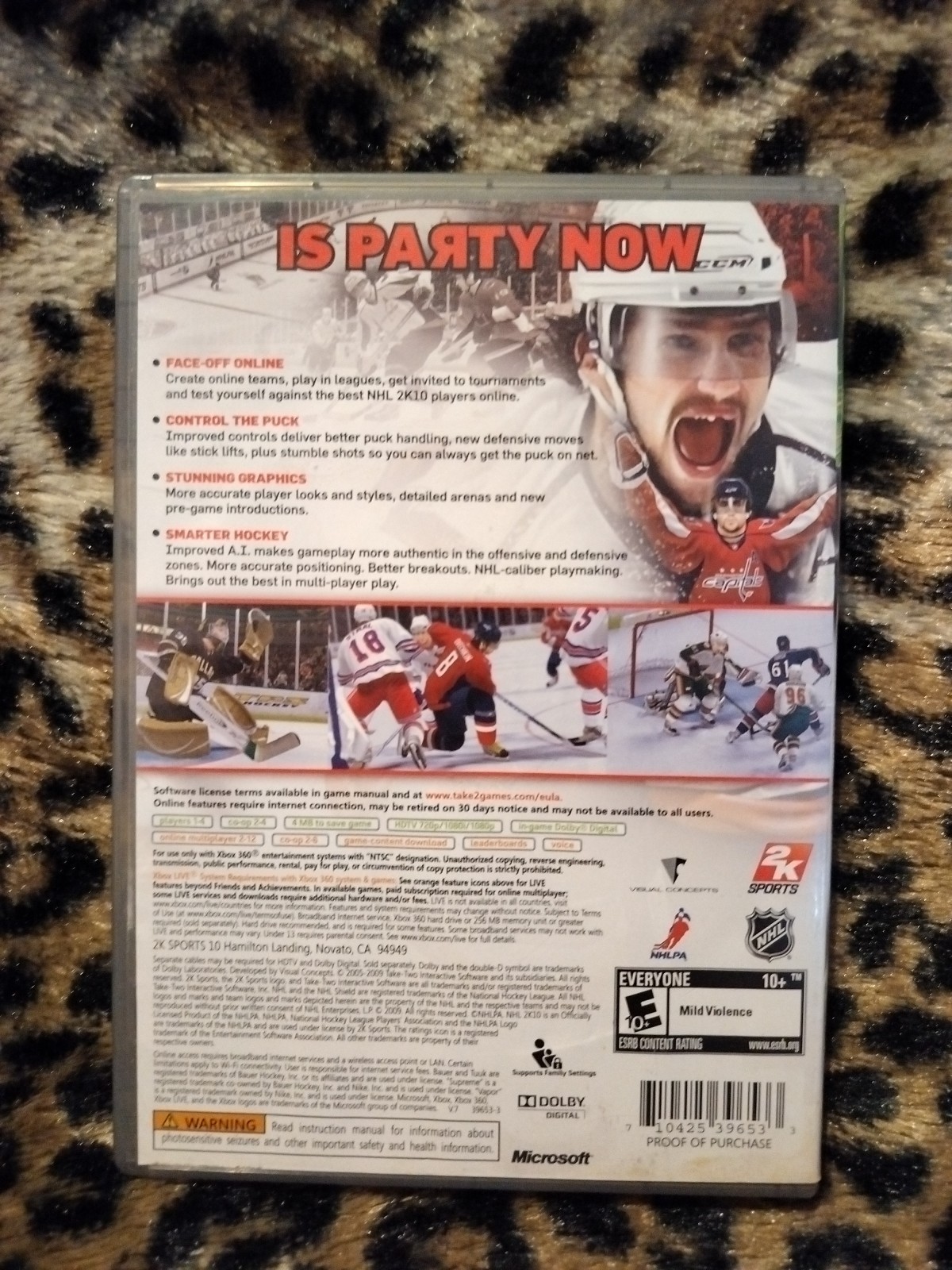 NHL 2K10 1999-2009 Tenth Anniversary (Microsoft Xbox 360, 2009) Working Booklet