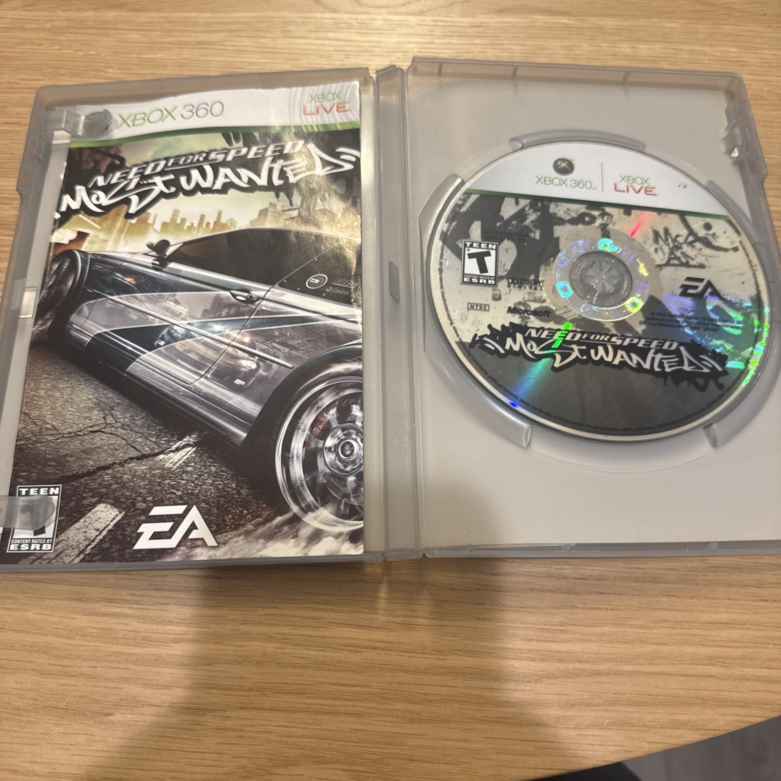 Need for Speed Most Wanted Platinum Hits (Microsoft Xbox 360, 2005) Complete