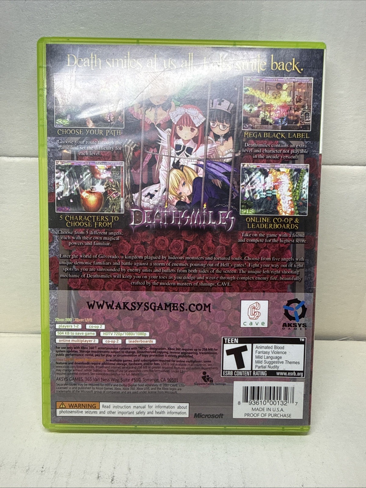 Deathsmiles (Xbox 360) CIB COMPLETE & TESTED