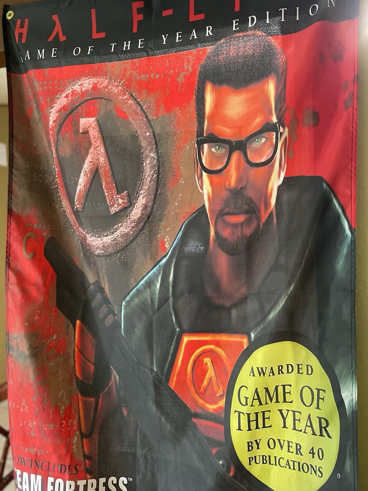 Half-life 5ft Flag PC 1998 VALVe Banner Poster Sierra FPS Team Fortress GOTY