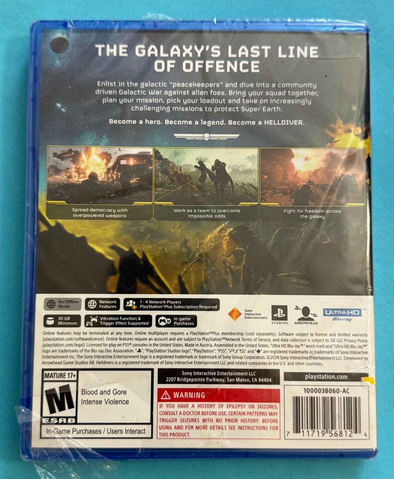 Helldivers 2 – Sony PlayStation 5 New/Sealed (torn wrap, small case scratch)