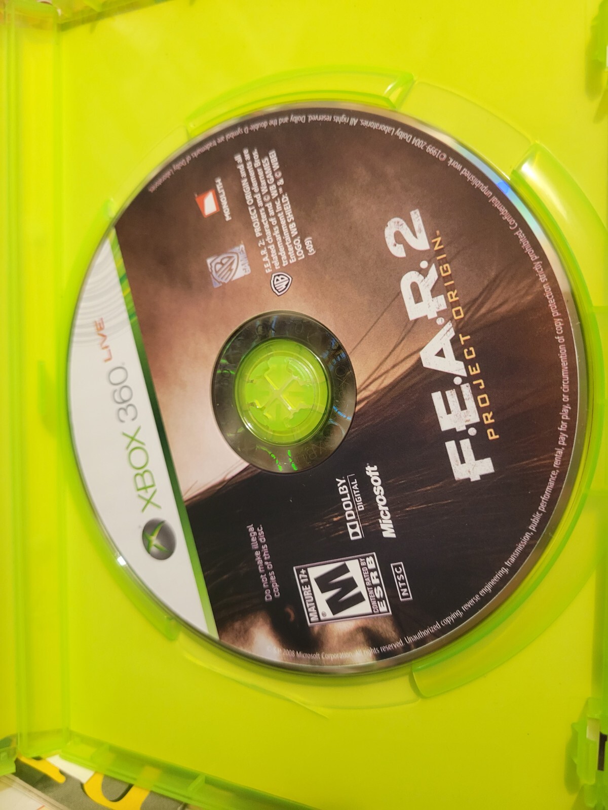 F.E.A.R. 2: Project Origin (2009) Pre-Owned Retail Store Xbox 360 X360 Inventory