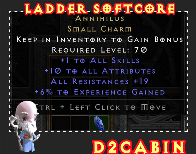 Diablo 2 D2R SC💥Ladder💥Annihilus Anni💥Small Charm All Level💥PC/SWITCH/PS