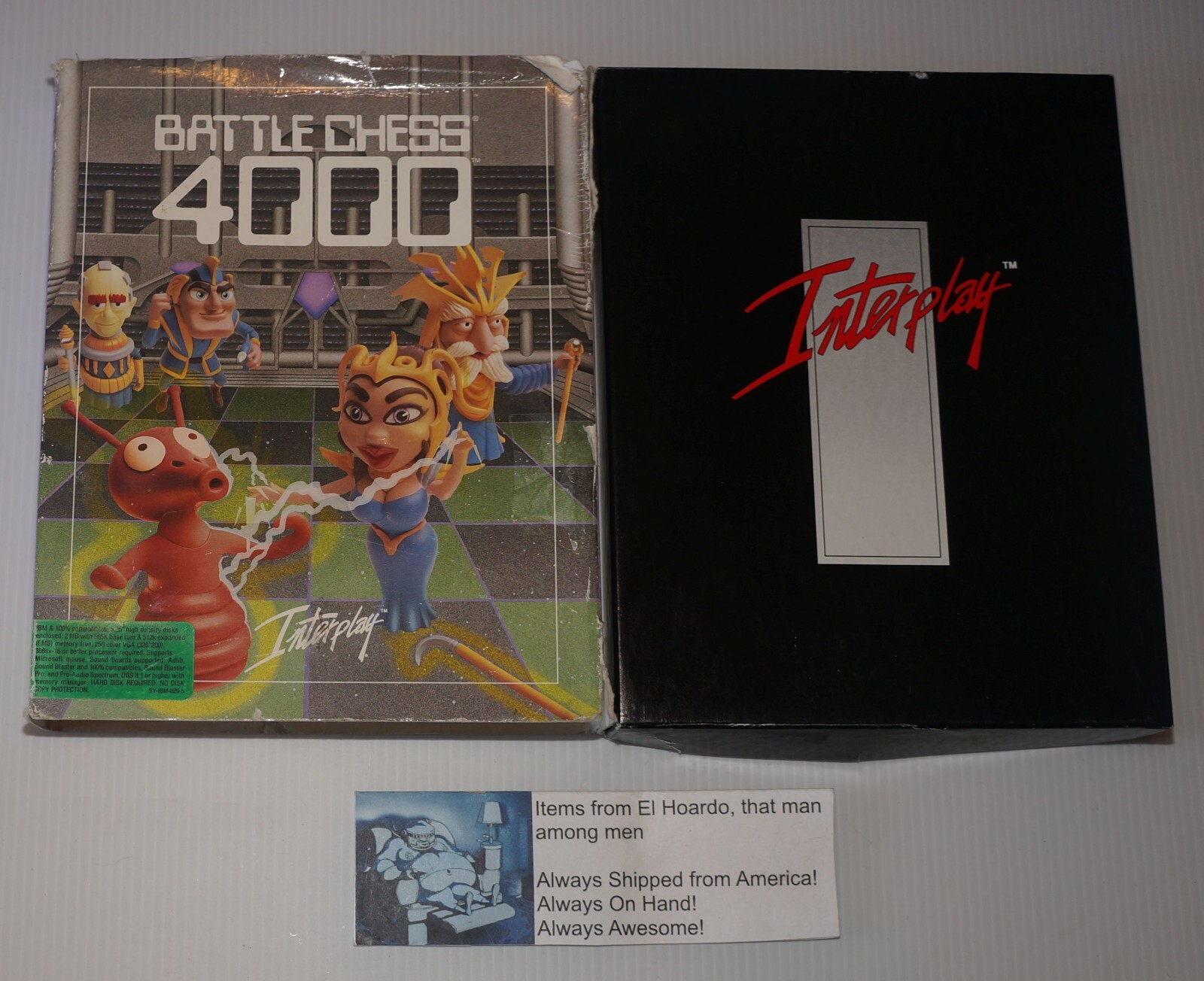 Battle Chess 4000 Big Box CIB IBM 5 1/4 Disks