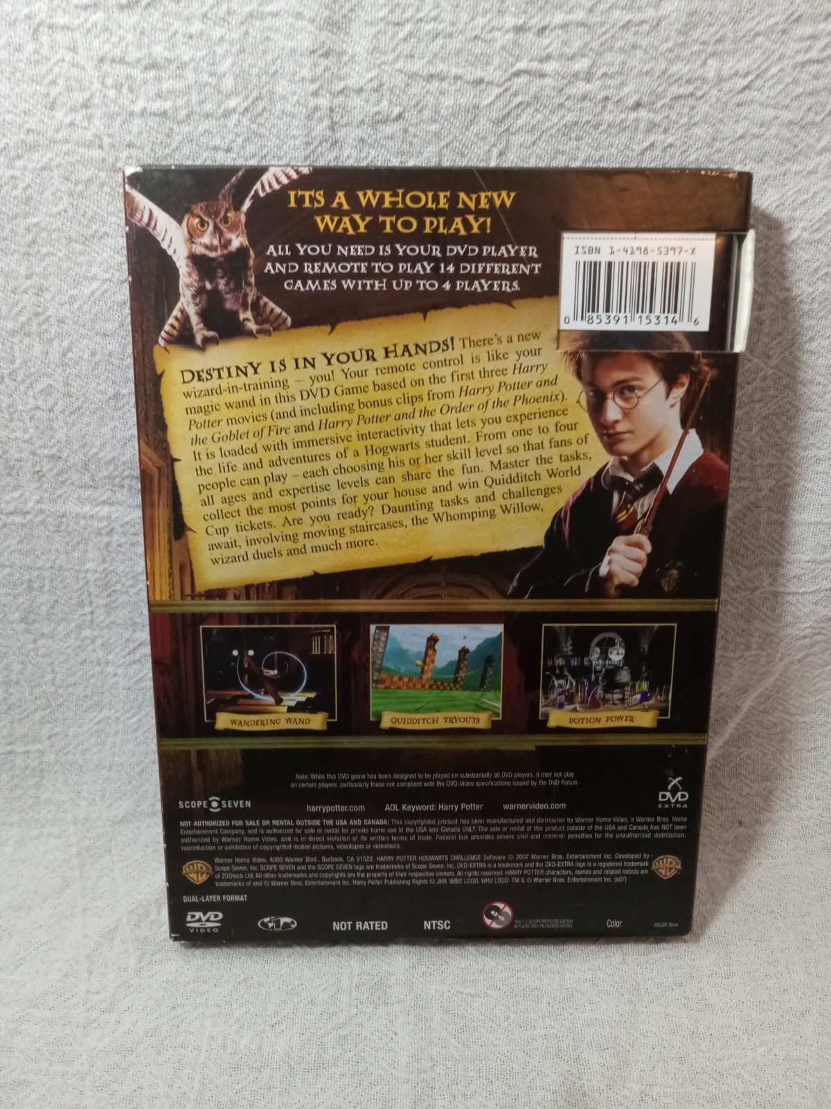 Harry Potter Hogwarts Challenge Interactive DVD Game CIB W/ Slipcover Manual