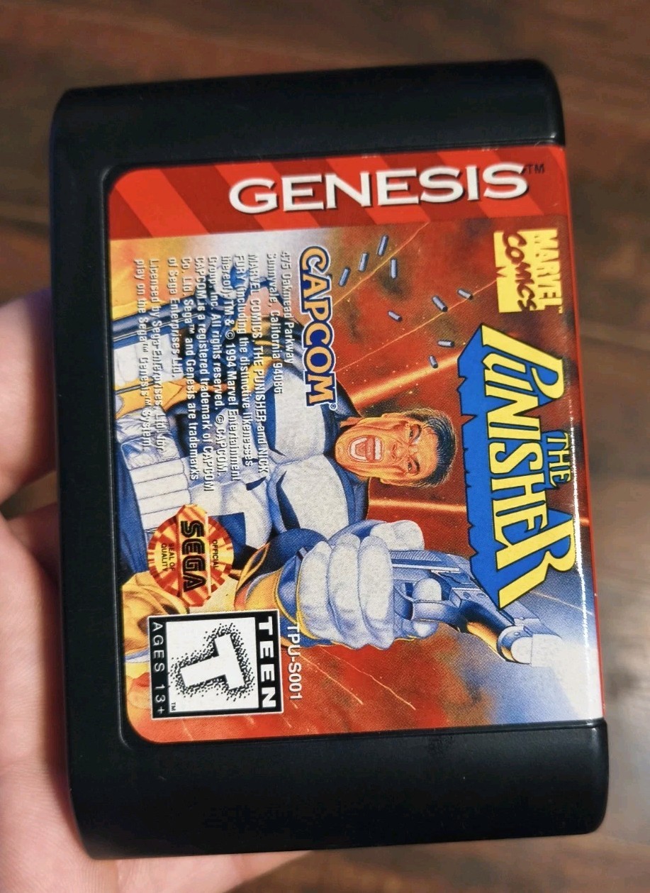 Punisher (Sega Genesis, 1994) Authentic With Box / Cartridge / Manual