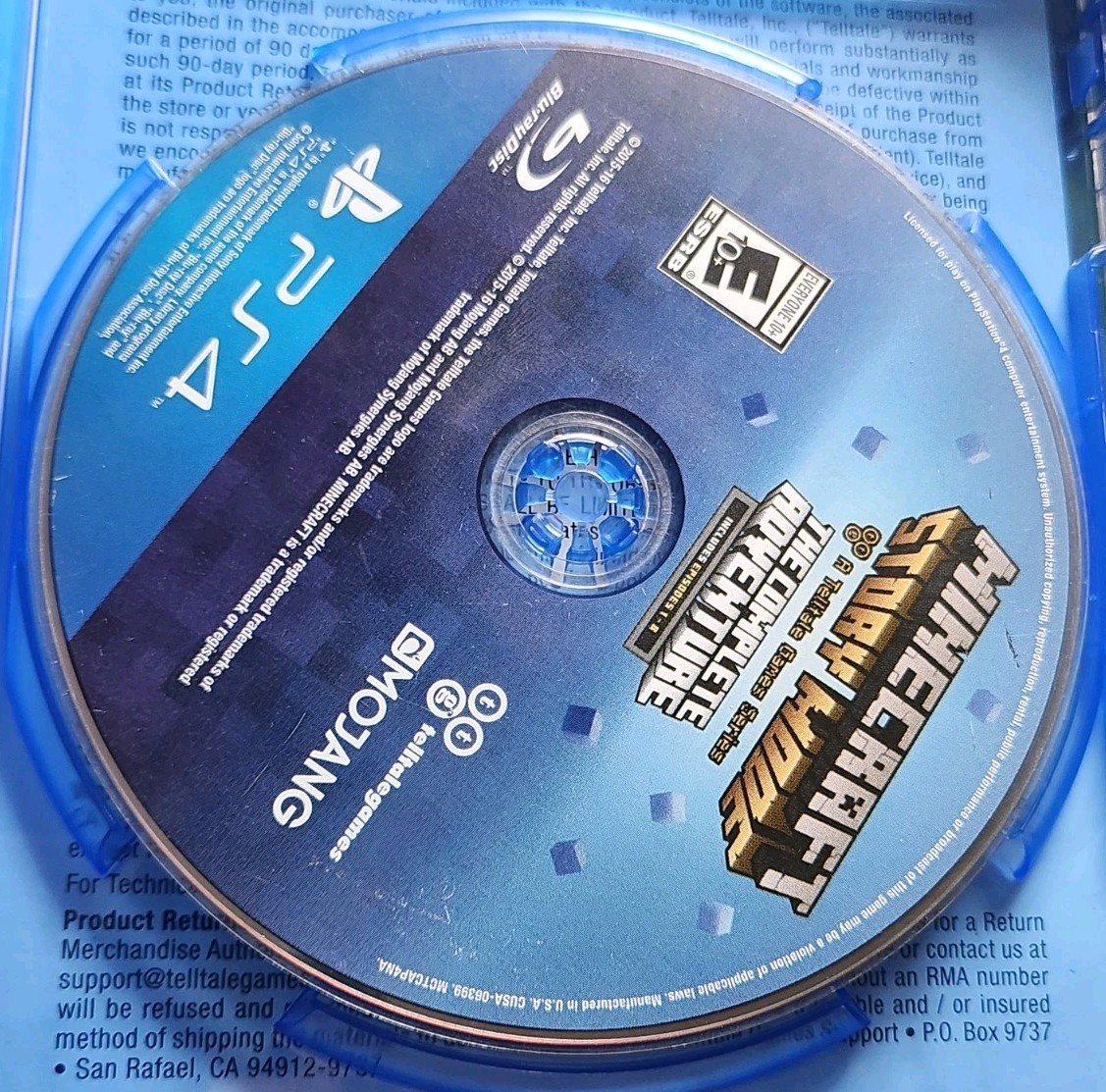 Minecraft: Story Mode – The Complete Adventure (PlayStation 4, 2016) PS4 Works