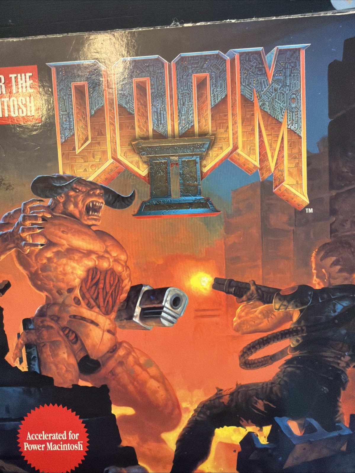 Doom II 2 Macintosh Apple Big Box Floppy Disk Ver 1.0 id Software 1994 CIB Rare