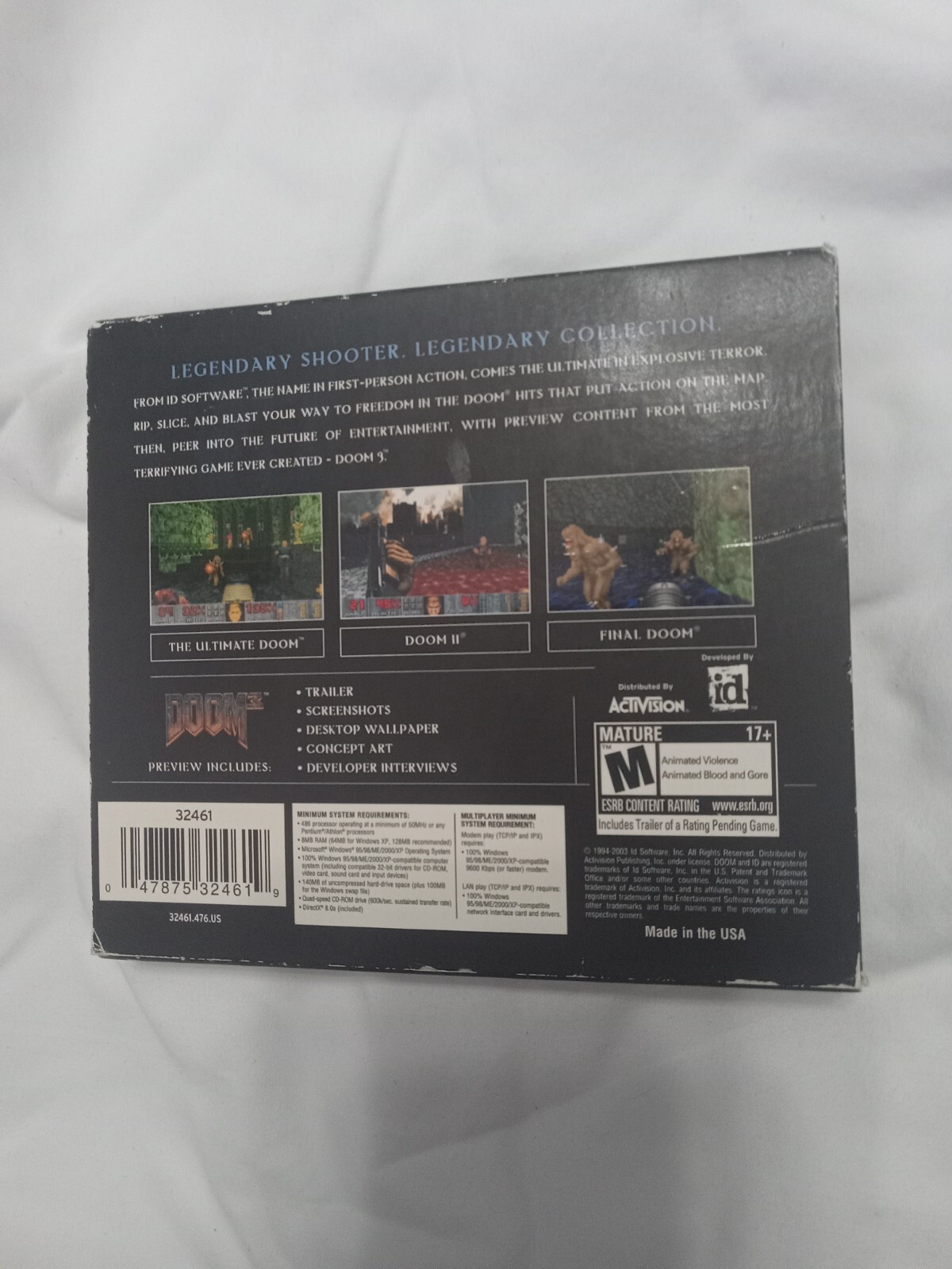 Ultimate Doom Trilogy Collector Edition: Ultimate / Doom II / Final PC CD-ROM