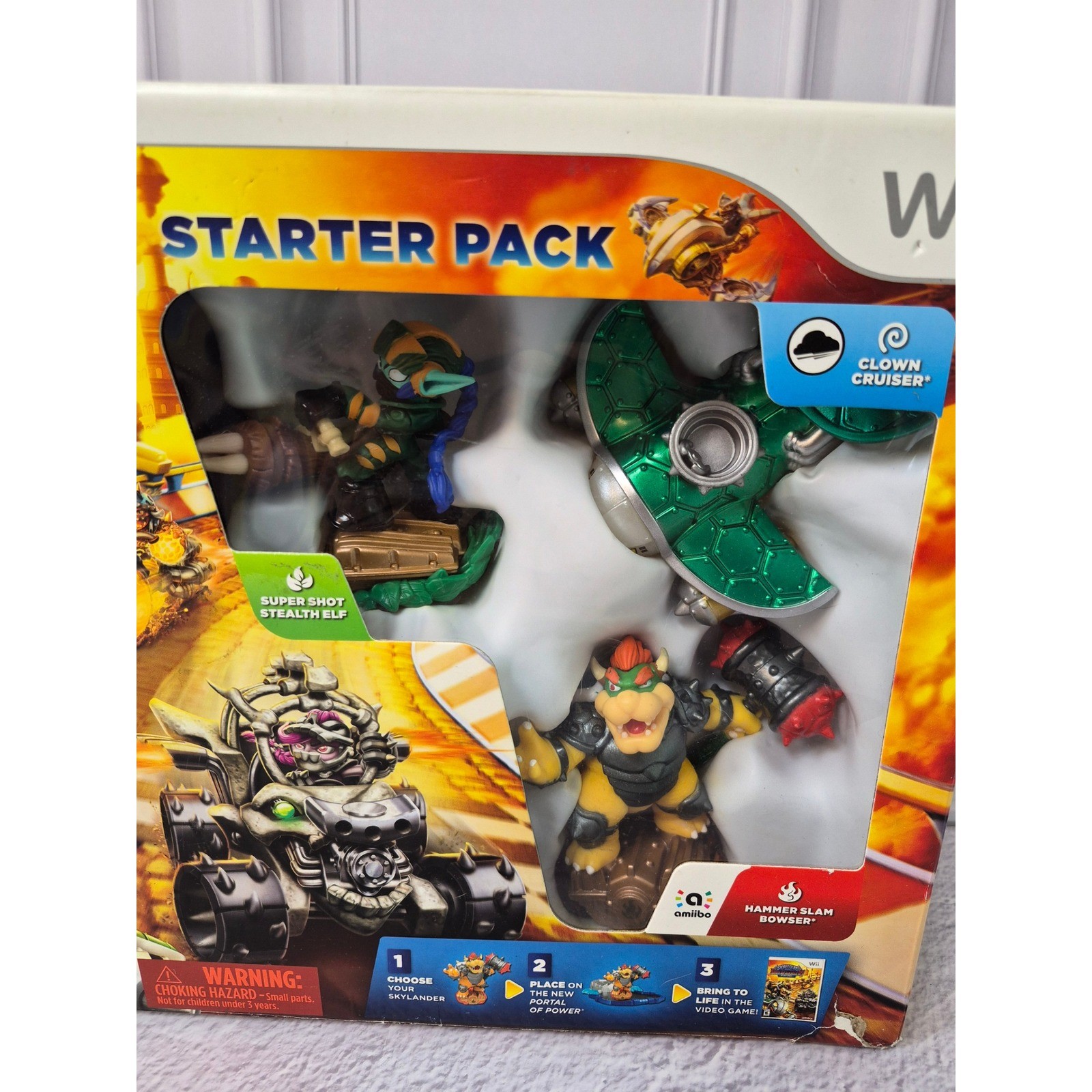 Skylanders SuperChargers Racing Starter Pack Nintendo Wii Bowser Amiibo Bundle