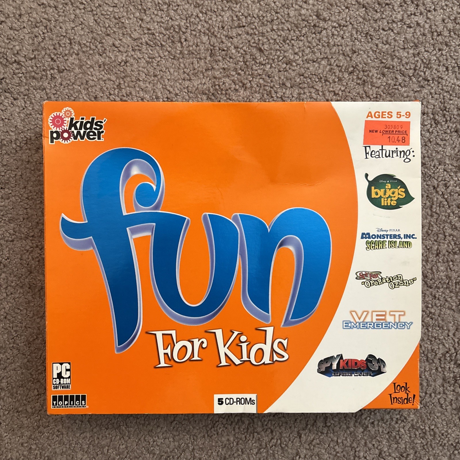 Kids Power – Fun For Kids (5x CD ROMs PC Games) Big Box Brand New Sealed Rare